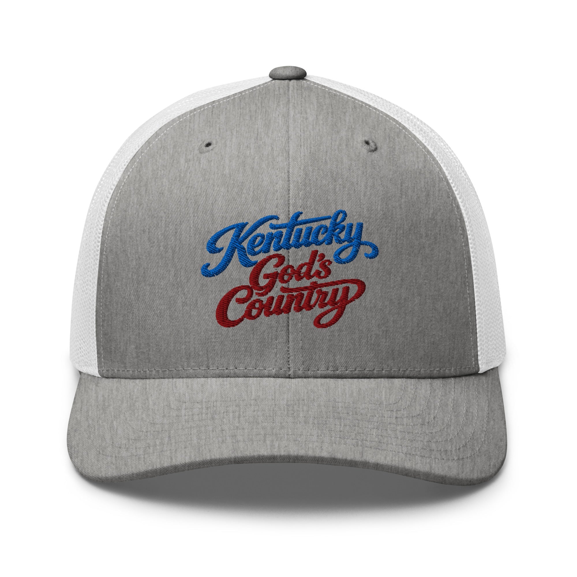 Kentucky God's Country Trucker Hat | Mesh Back Retro Cap - Bluegrass Elite Apparel LLC
