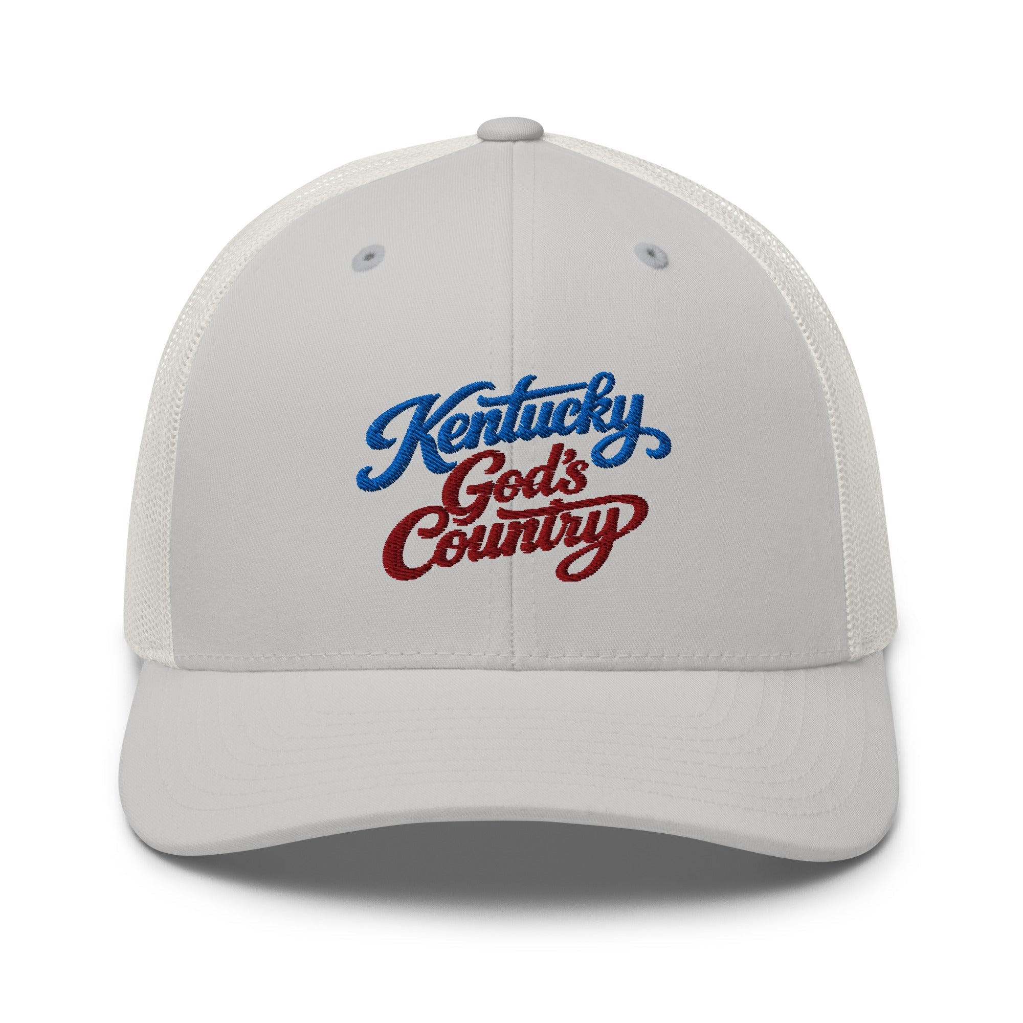 Kentucky God's Country Trucker Hat | Mesh Back Retro Cap - Bluegrass Elite Apparel LLC