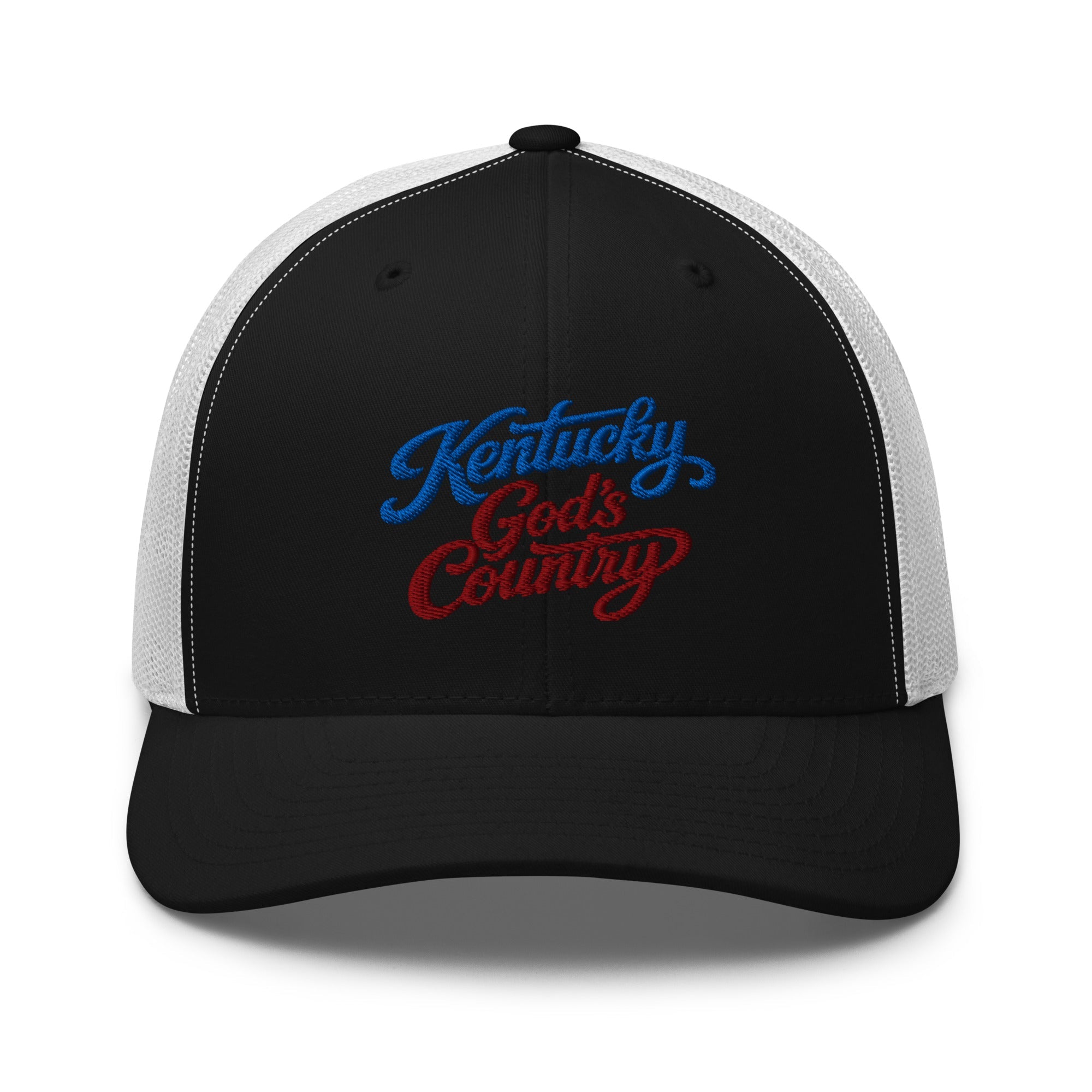 Kentucky God's Country Trucker Hat | Mesh Back Retro Cap - Bluegrass Elite Apparel LLC