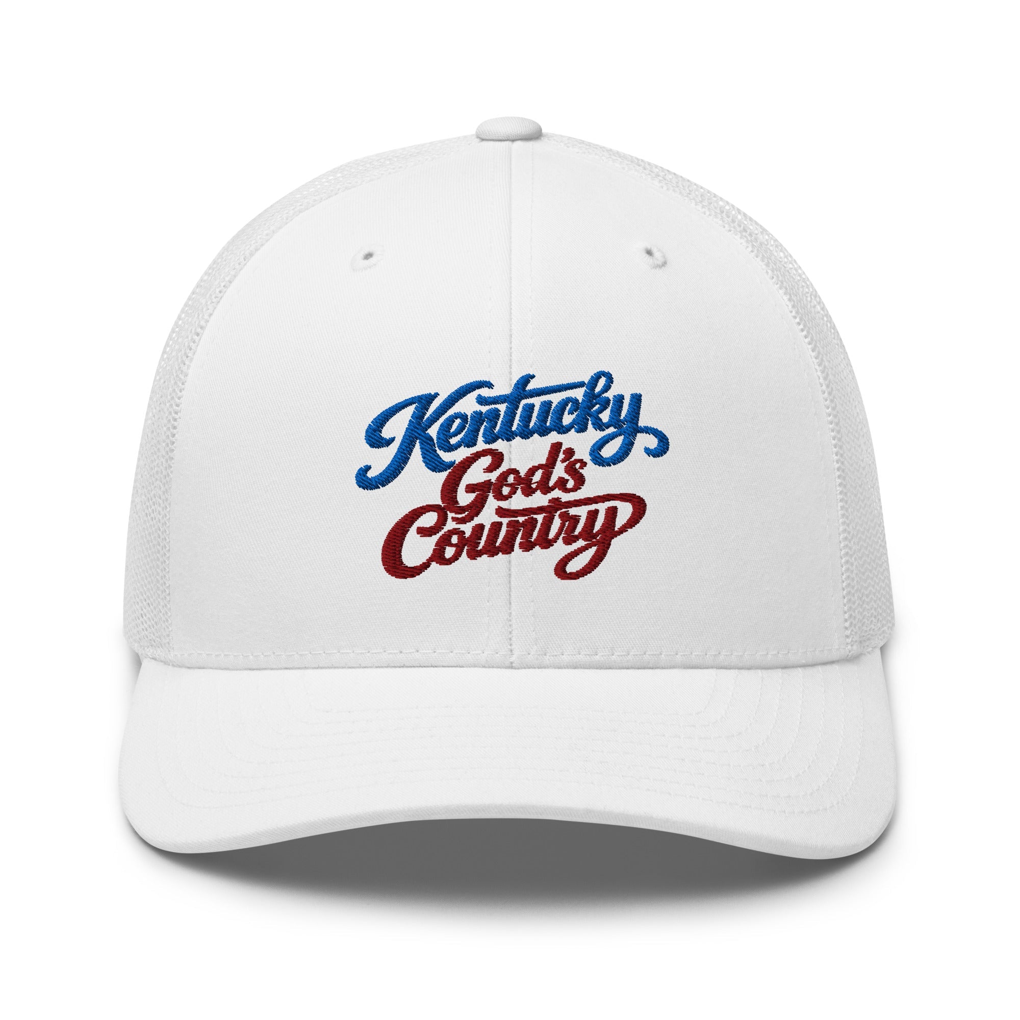 Kentucky God's Country Trucker Hat | Mesh Back Retro Cap - Bluegrass Elite Apparel LLC