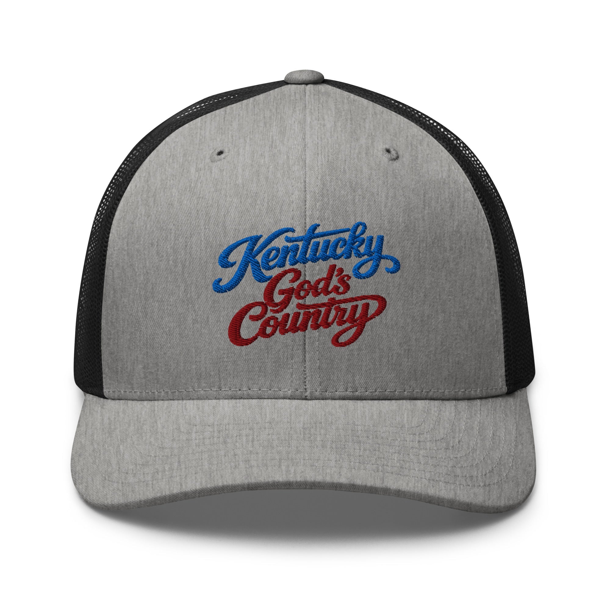 Kentucky God's Country Trucker Hat | Mesh Back Retro Cap - Bluegrass Elite Apparel LLC