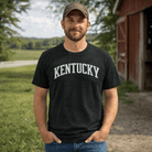 Kentucky Grey Script Athletic Tee | Vintage Collegiate Design | Elite - Bluegrass Elite Apparel LLC