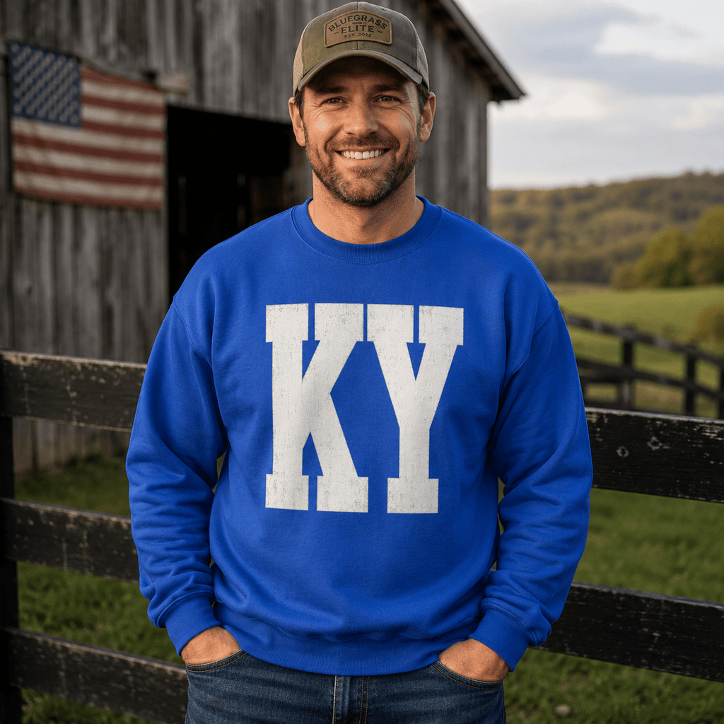 Kentucky Heritage Script Sweatshirt | Vintage Block Design - Bluegrass Elite Apparel LLC