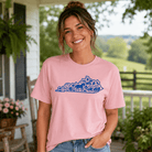 Kentucky Heritage State Outline T-Shirt | Blue Icon Design | Classic - Bluegrass Elite Apparel LLC
