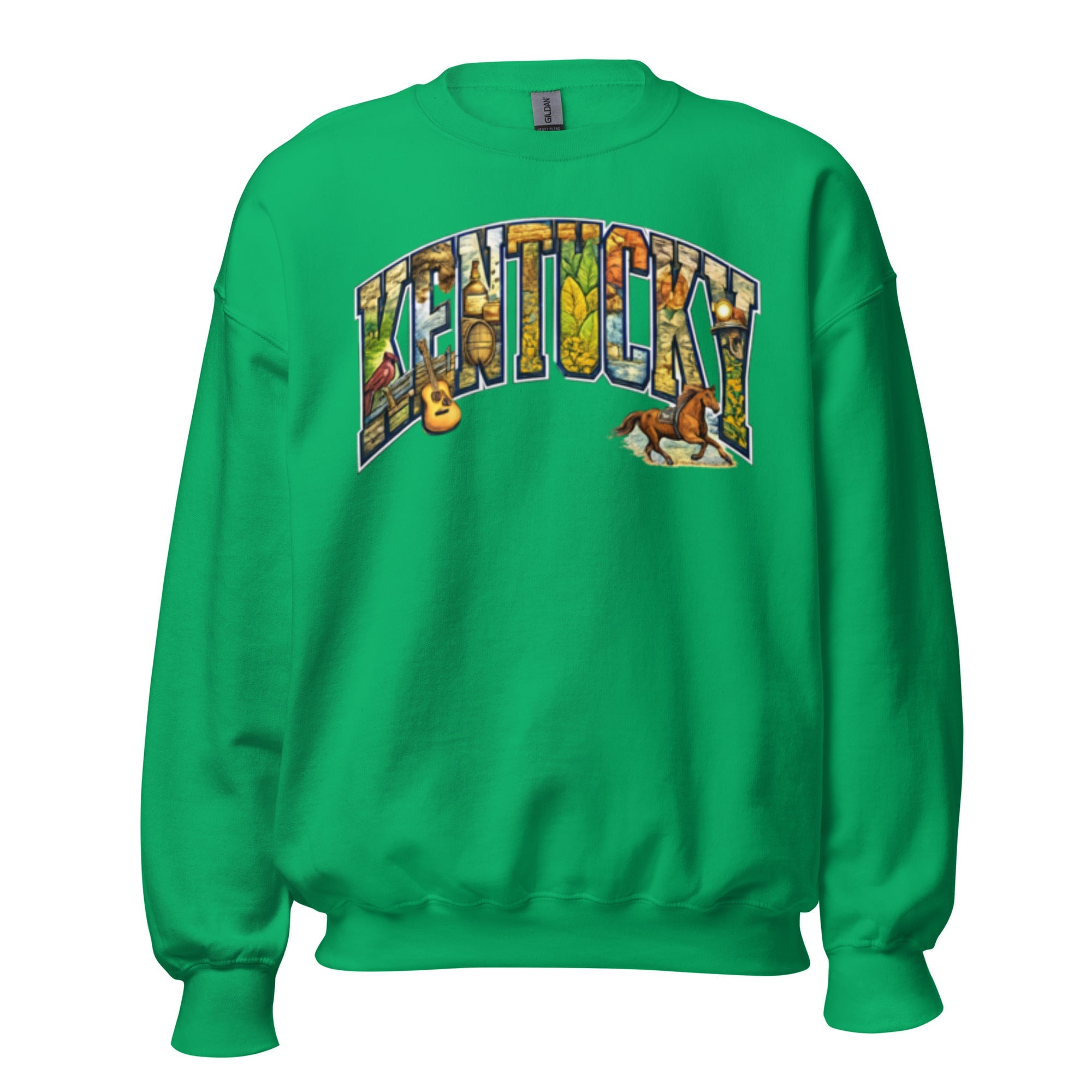Kentucky Heritage Sweatshirt | Vintage Culture Collage Design - Bluegrass Elite Apparel LLC