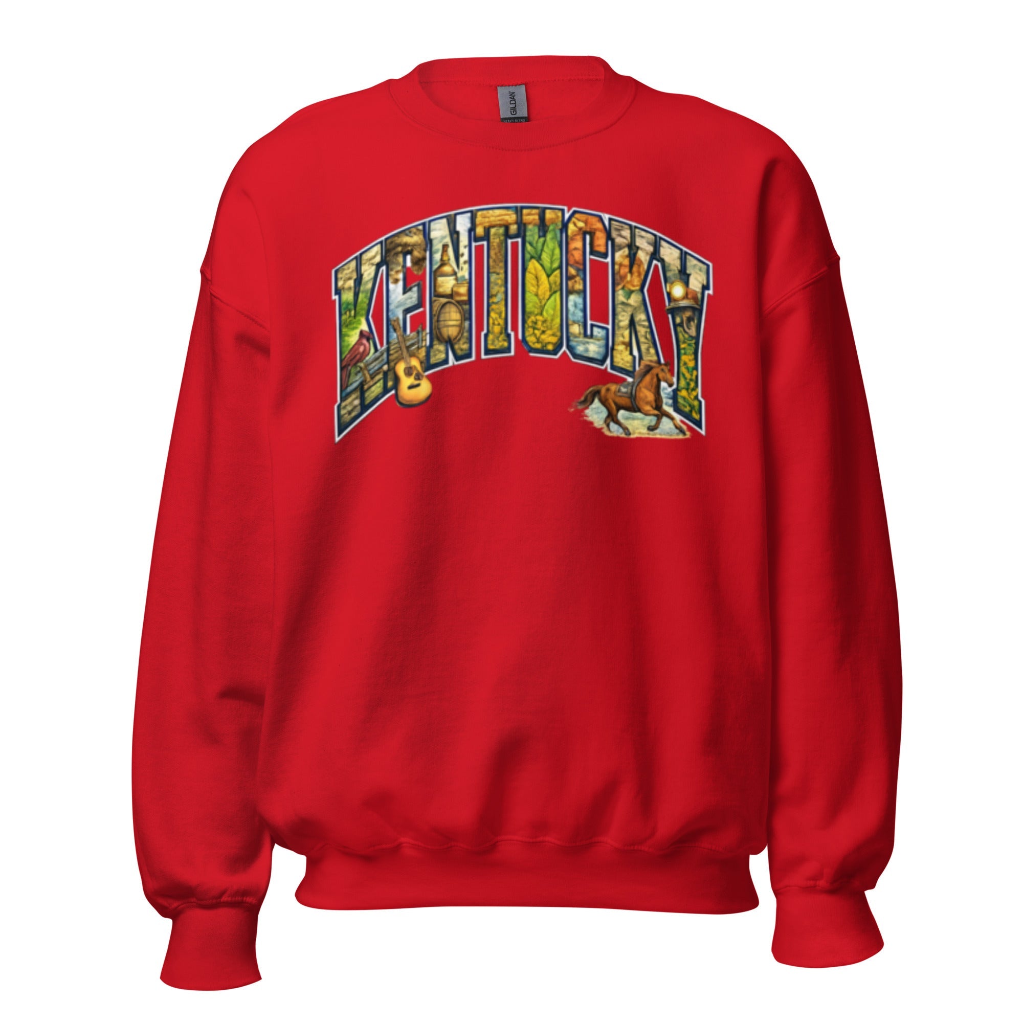 Kentucky Heritage Sweatshirt | Vintage Culture Collage Design - Bluegrass Elite Apparel LLC