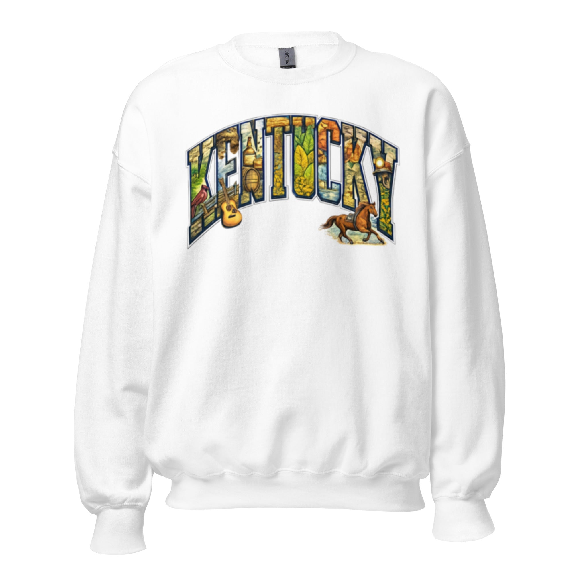 Kentucky Heritage Sweatshirt | Vintage Culture Collage Design - Bluegrass Elite Apparel LLC