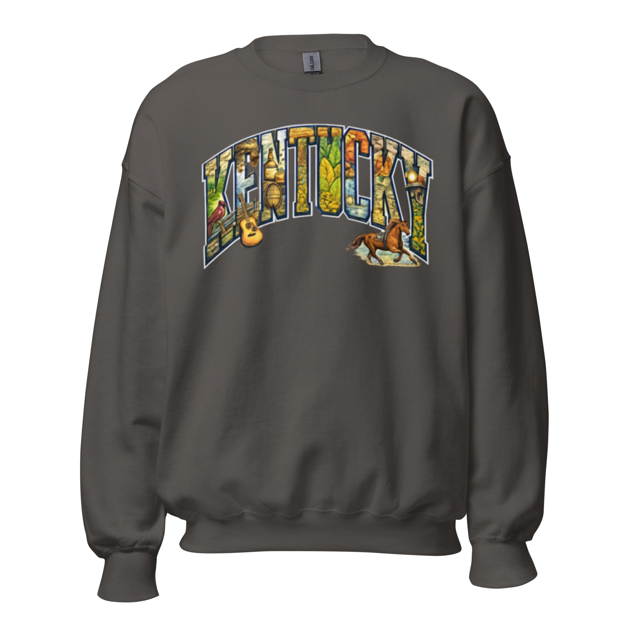 Kentucky Heritage Sweatshirt | Vintage Culture Collage Design - Bluegrass Elite Apparel LLC