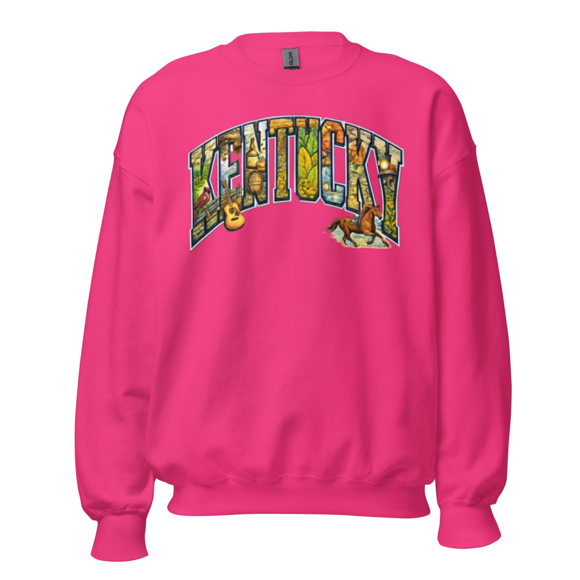 Kentucky Heritage Sweatshirt | Vintage Culture Collage Design - Bluegrass Elite Apparel LLC