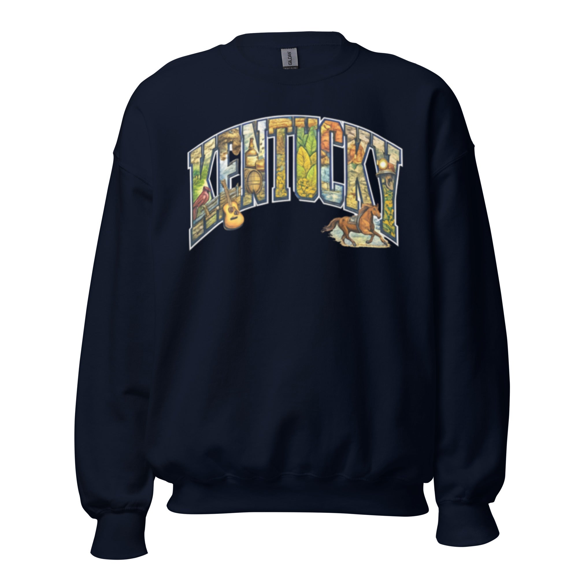 Kentucky Heritage Sweatshirt | Vintage Culture Collage Design - Bluegrass Elite Apparel LLC