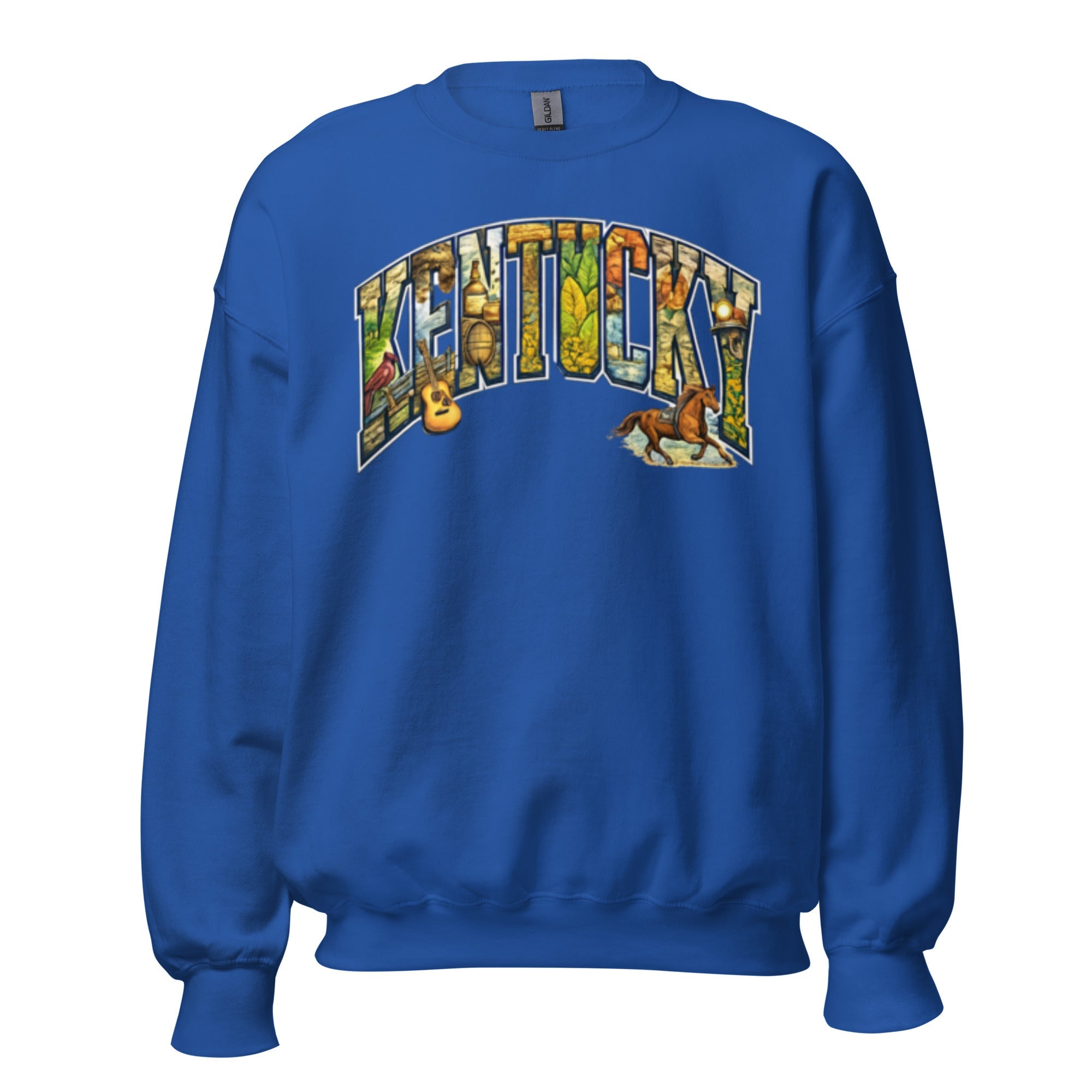 Kentucky Heritage Sweatshirt | Vintage Culture Collage Design - Bluegrass Elite Apparel LLC