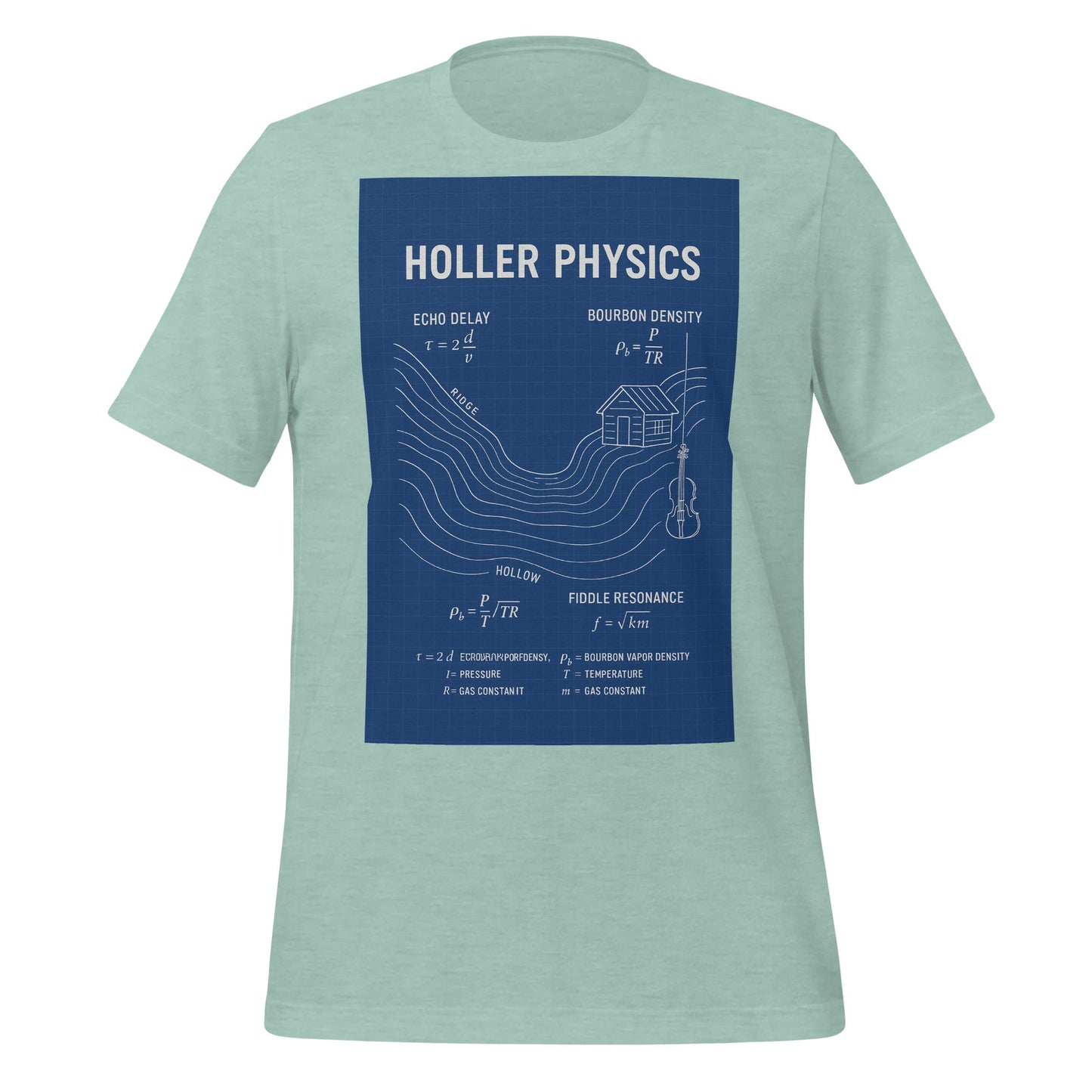 Kentucky Holler Physics Tee | Science Blueprint Shirt | Classic tier - Bluegrass Elite Apparel LLC