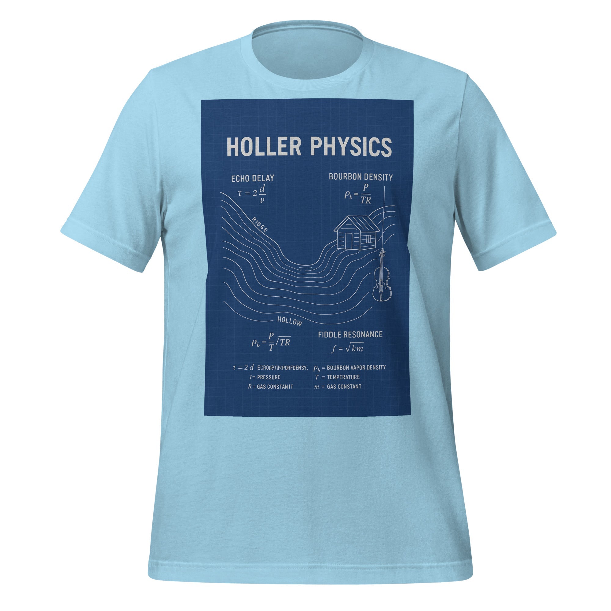 Kentucky Holler Physics Tee | Science Blueprint Shirt | Classic tier - Bluegrass Elite Apparel LLC