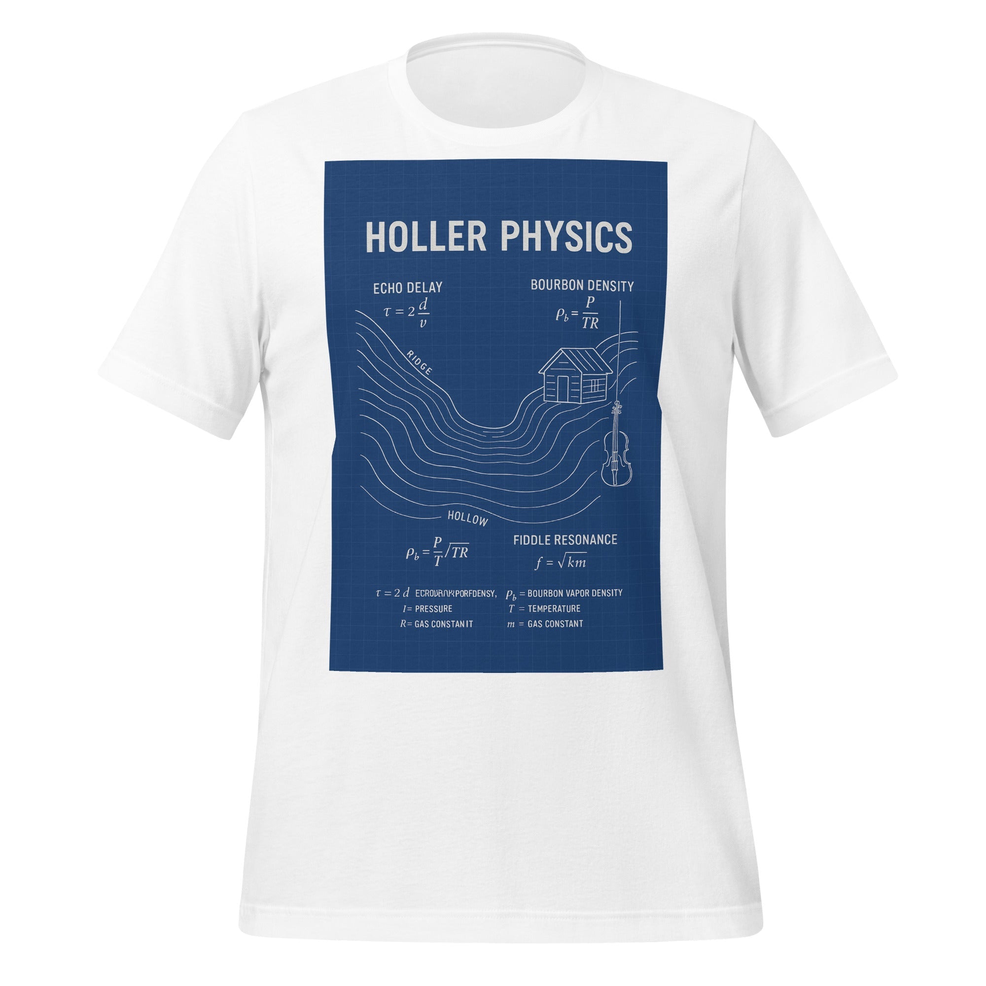 Kentucky Holler Physics Tee | Science Blueprint Shirt | Classic tier - Bluegrass Elite Apparel LLC