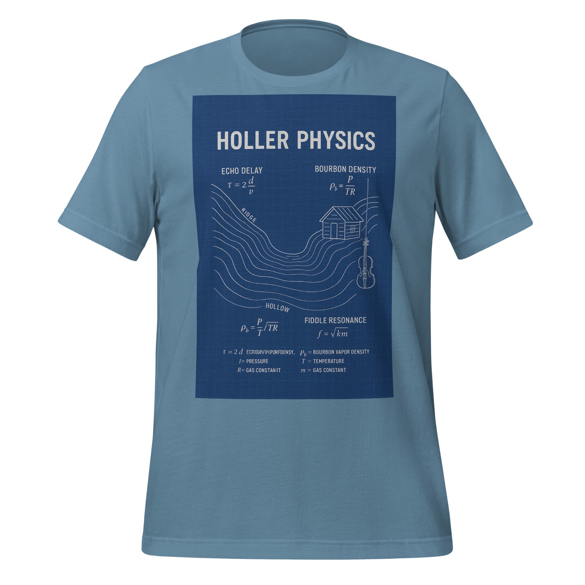Kentucky Holler Physics Tee | Science Blueprint Shirt | Classic tier - Bluegrass Elite Apparel LLC