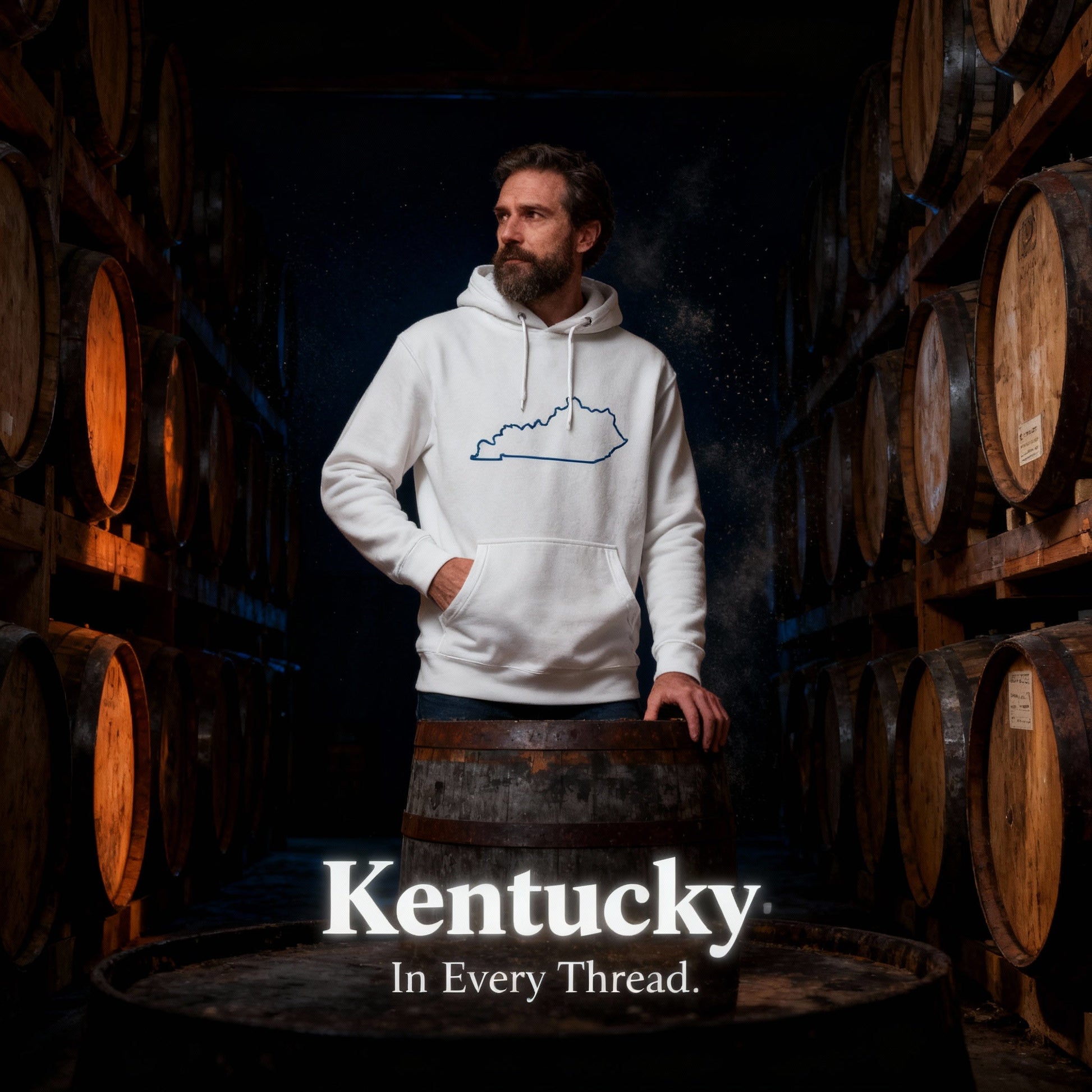 Kentucky Hoodie | Minimalist State Outline | Unisex Fleece - Bluegrass Elite Apparel LLC