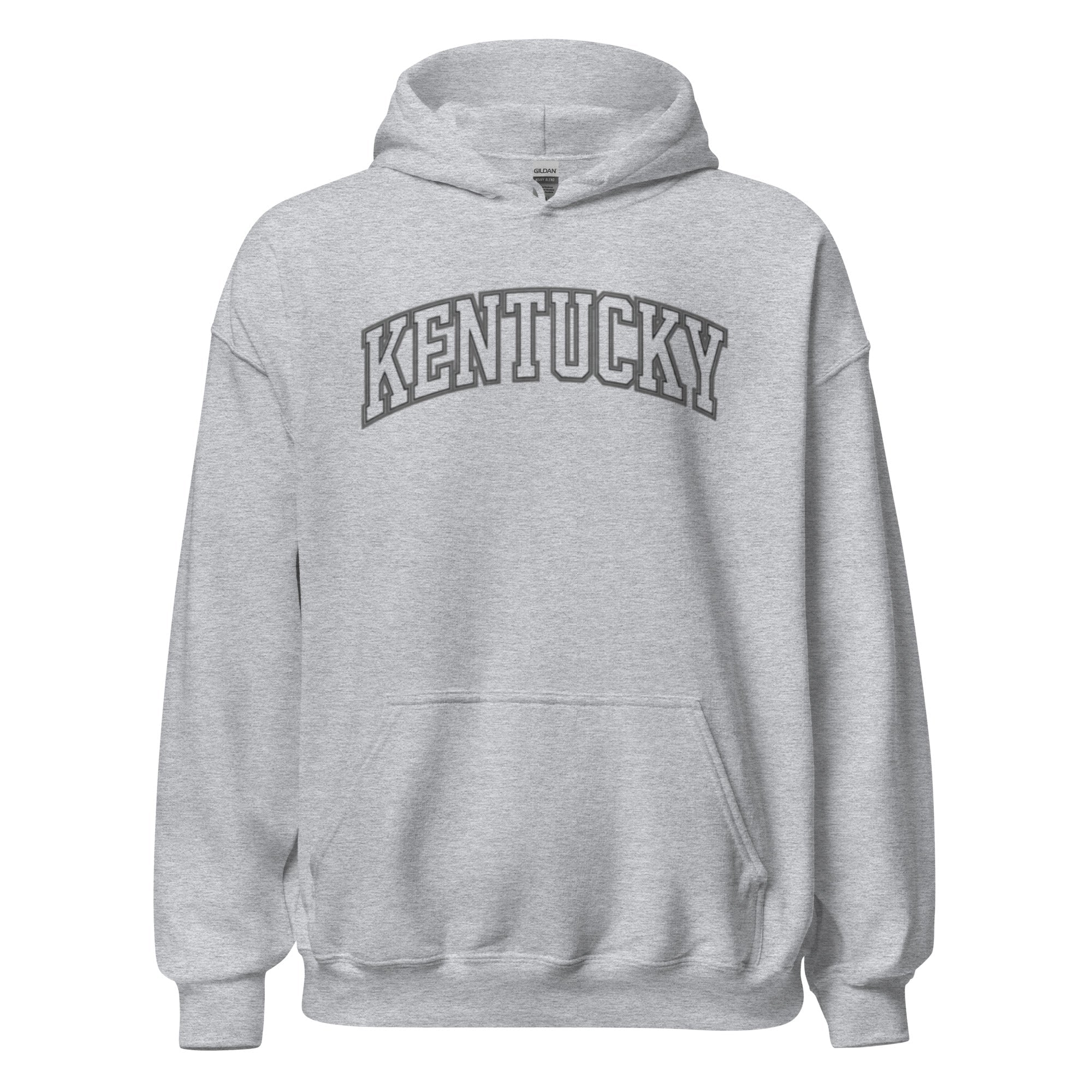 Kentucky Hoodie | Outline Collegiate Arch Design | Unisex Fleece - Bluegrass Elite Apparel LLC