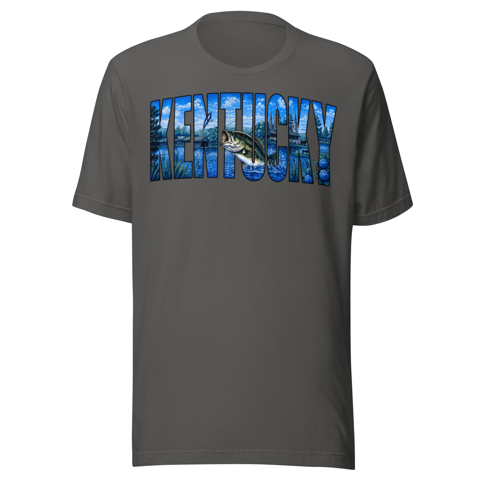 Kentucky Lake Heritage Bass Tee | Scenic Bluegrass Design | Classic - Bluegrass Elite Apparel LLC