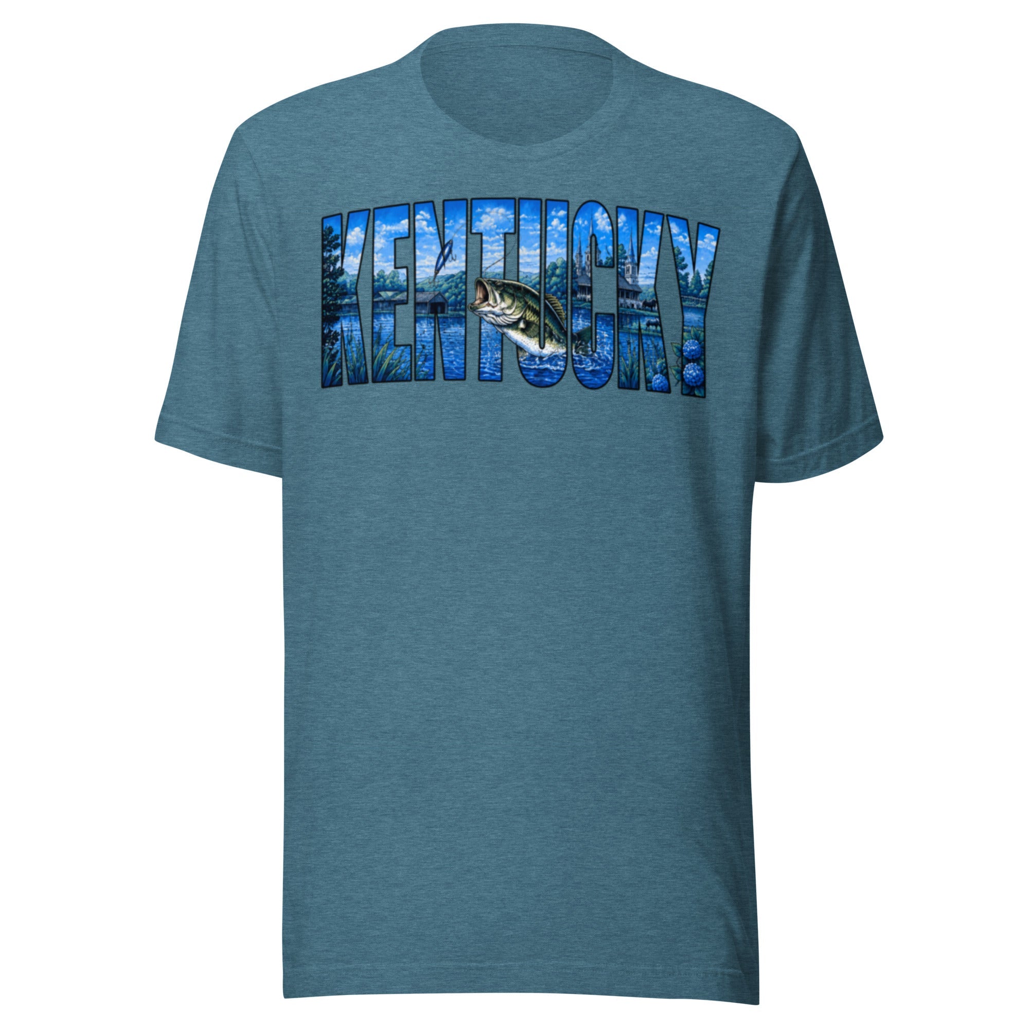 Kentucky Lake Heritage Bass Tee | Scenic Bluegrass Design | Classic - Bluegrass Elite Apparel LLC