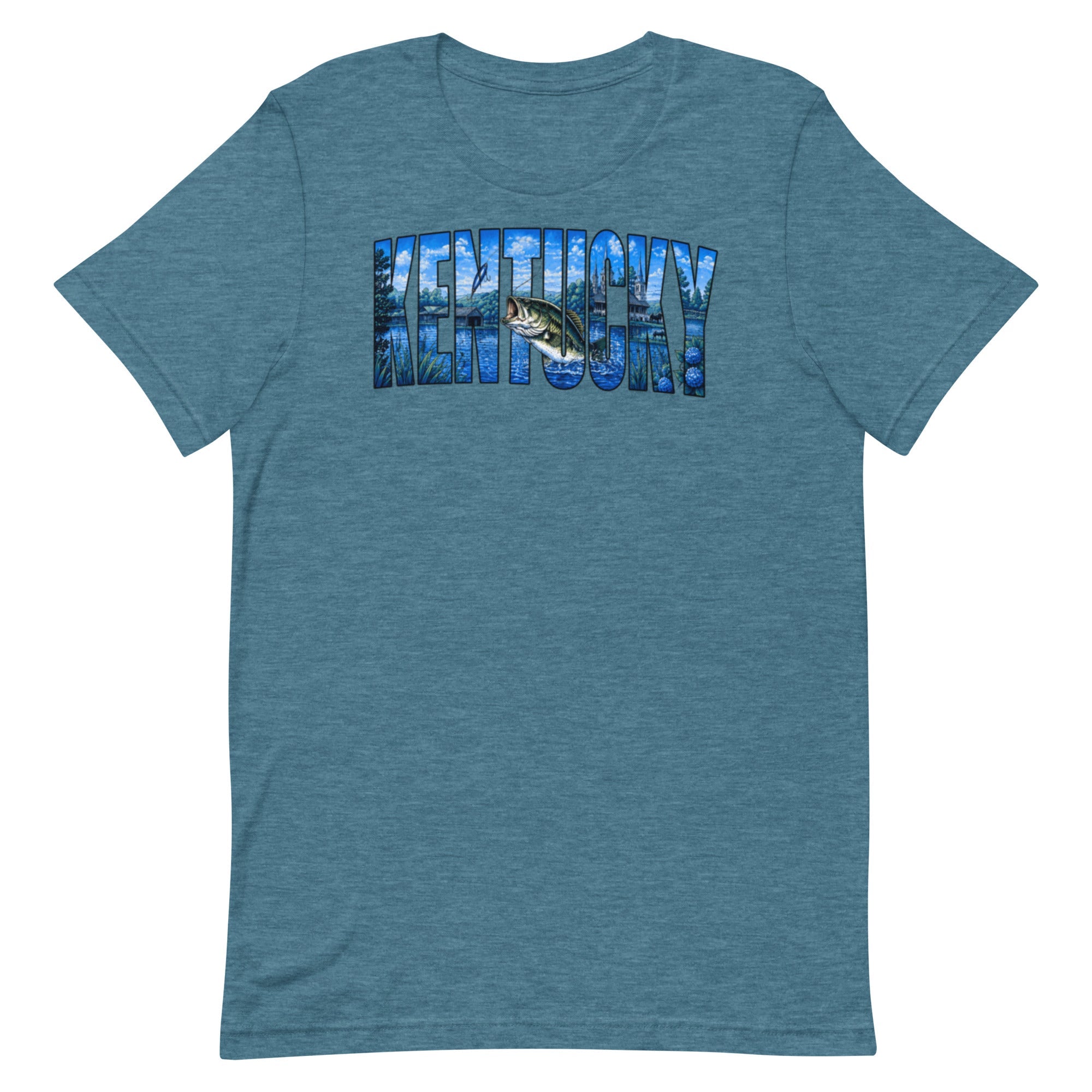 Kentucky Lake Heritage Bass Tee | Scenic Bluegrass Design | Classic - Bluegrass Elite Apparel LLC