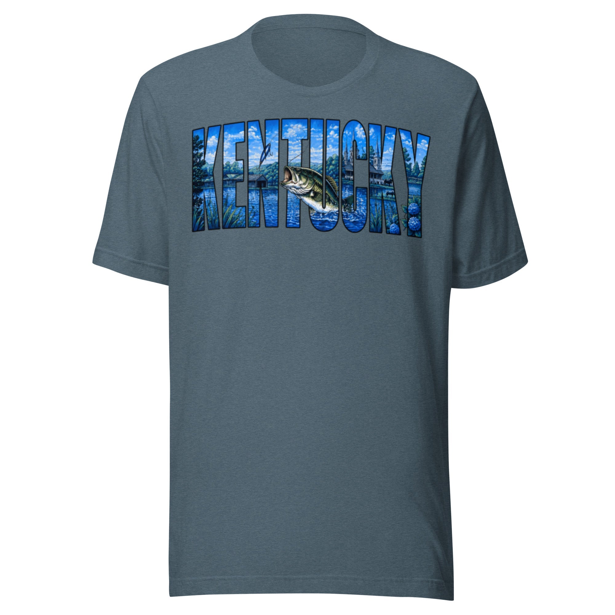 Kentucky Lake Heritage Bass Tee | Scenic Bluegrass Design | Classic - Bluegrass Elite Apparel LLC