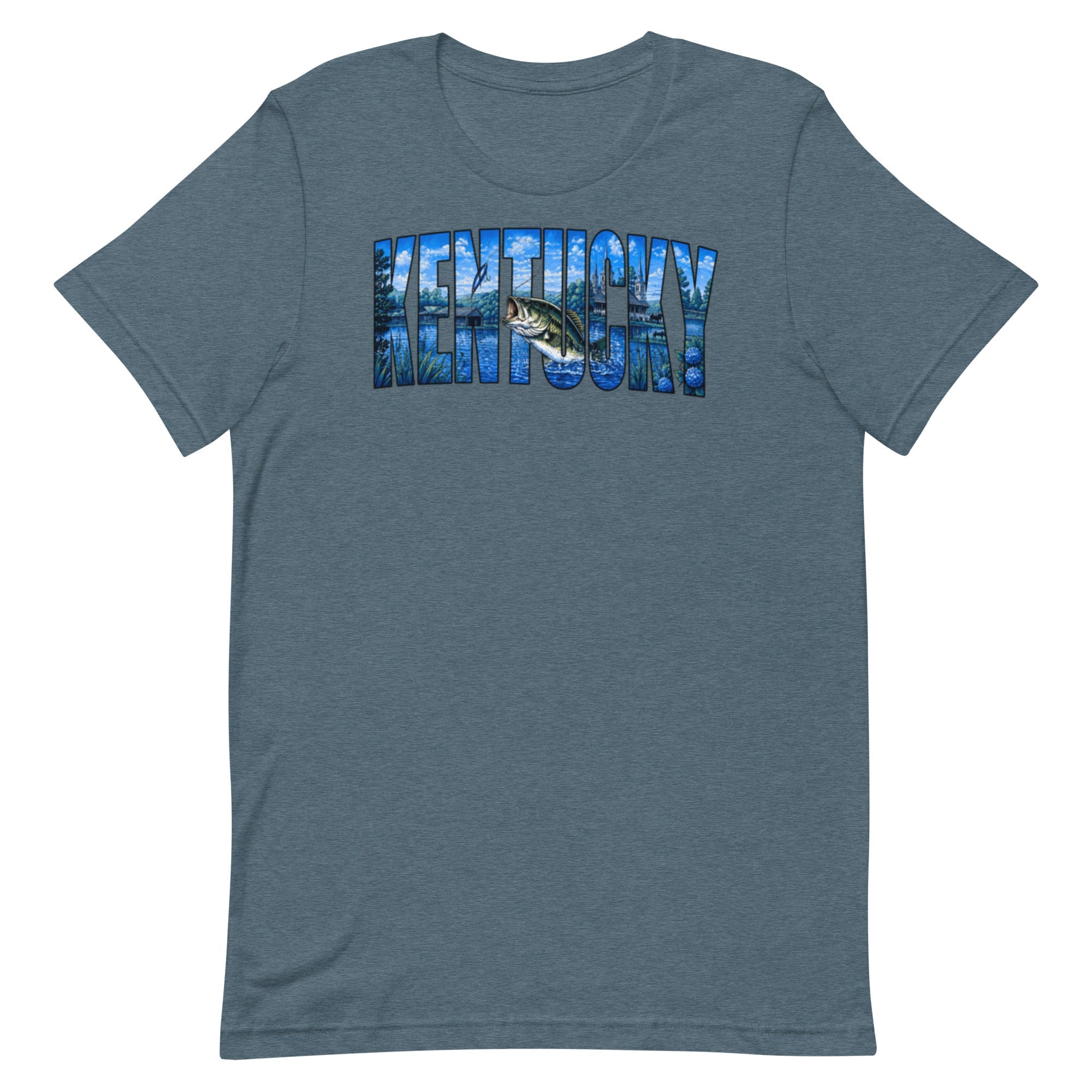 Kentucky Lake Heritage Bass Tee | Scenic Bluegrass Design | Classic - Bluegrass Elite Apparel LLC