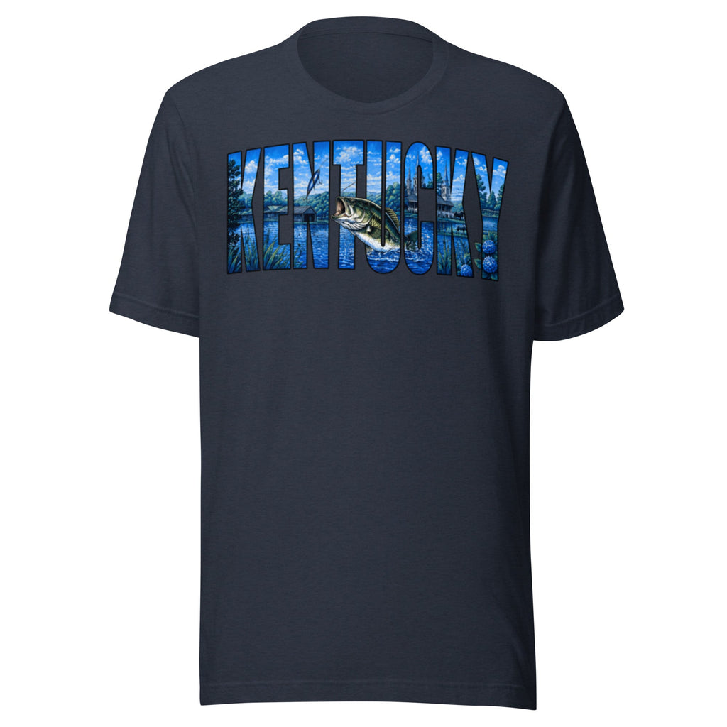 Kentucky Lake Heritage Bass Tee | Scenic Bluegrass Design | Classic - Bluegrass Elite Apparel LLC