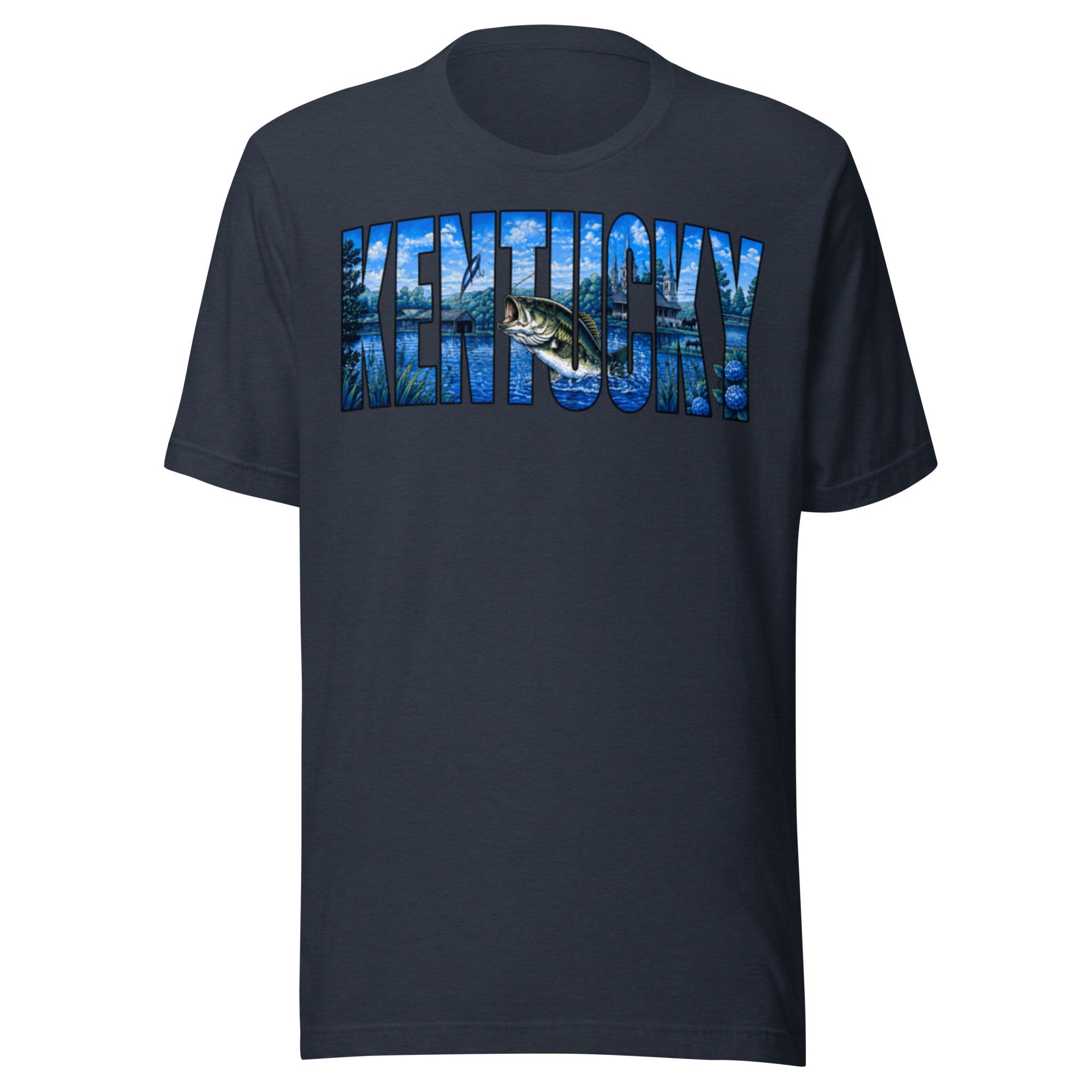 Kentucky Lake Heritage Bass Tee | Scenic Bluegrass Design | Classic - Bluegrass Elite Apparel LLC