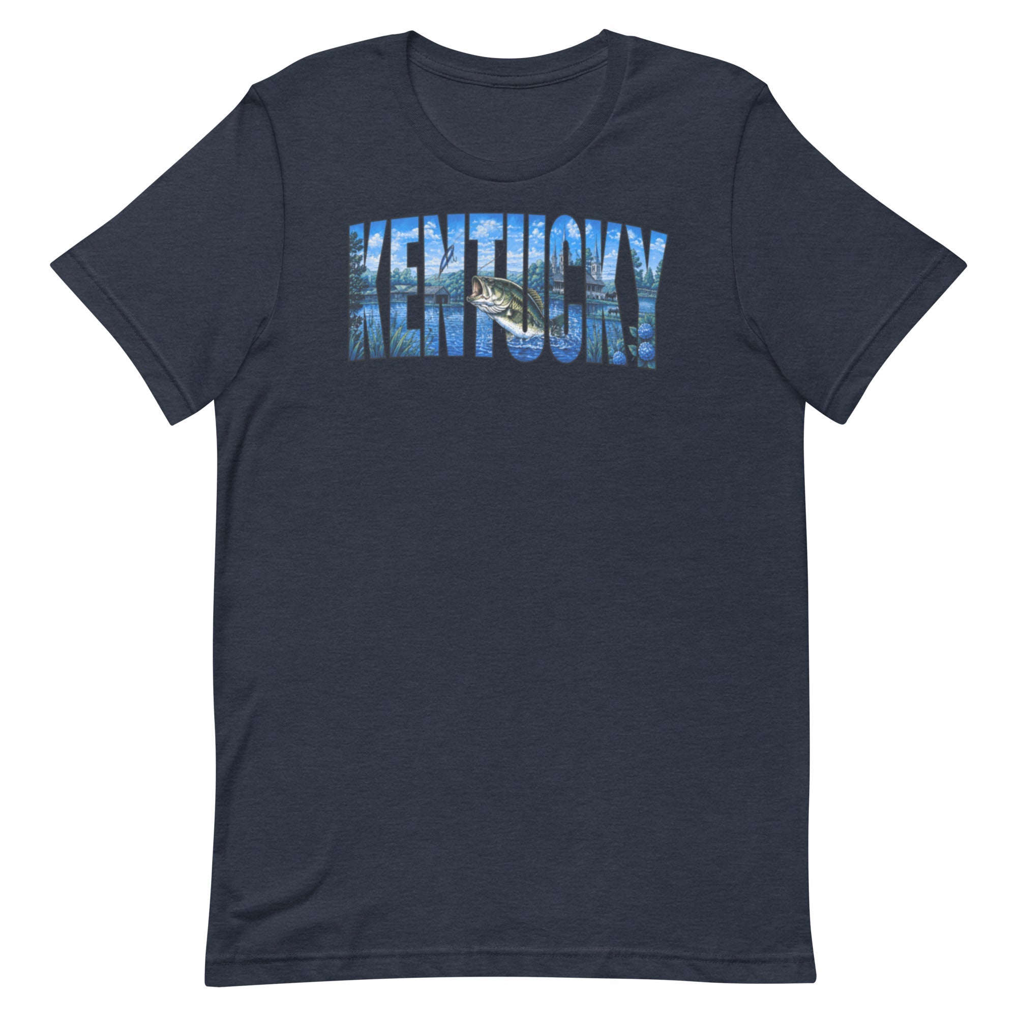 Kentucky Lake Heritage Bass Tee | Scenic Bluegrass Design | Classic - Bluegrass Elite Apparel LLC