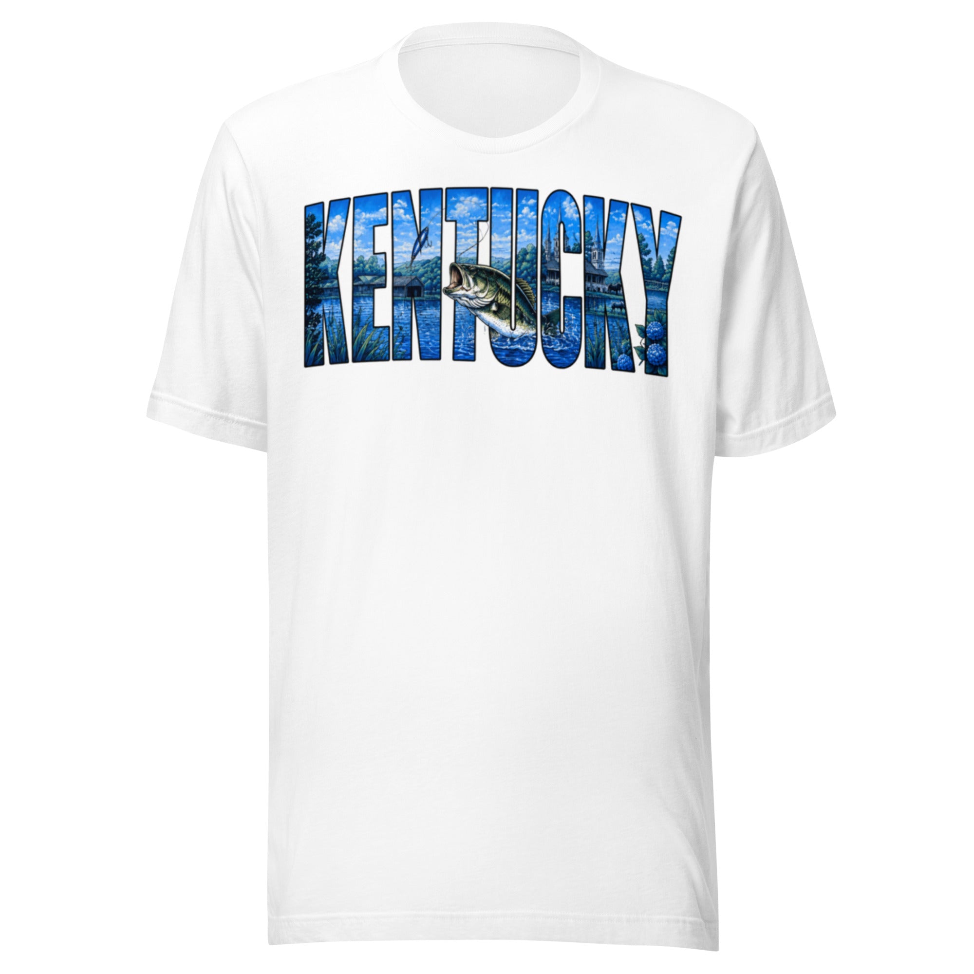Kentucky Lake Heritage Bass Tee | Scenic Bluegrass Design | Classic - Bluegrass Elite Apparel LLC