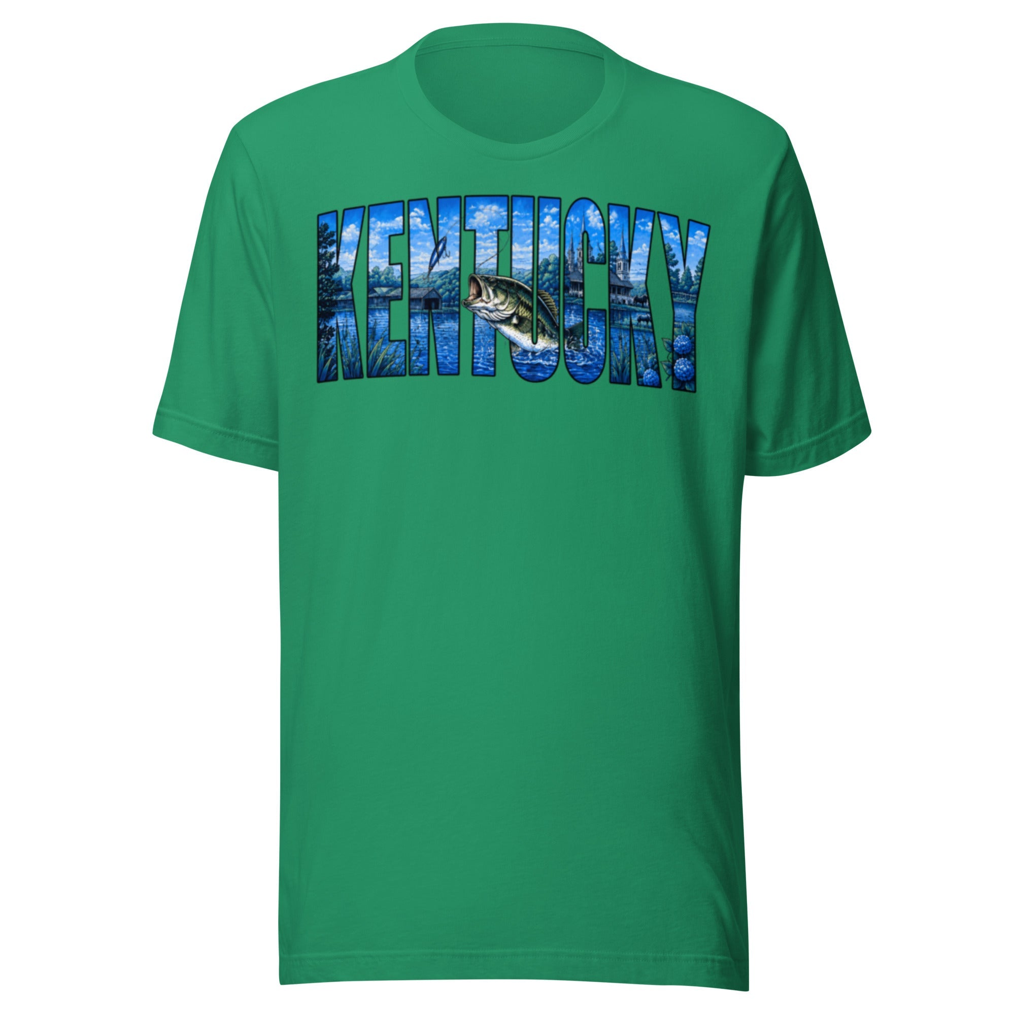 Kentucky Lake Heritage Bass Tee | Scenic Bluegrass Design | Classic - Bluegrass Elite Apparel LLC