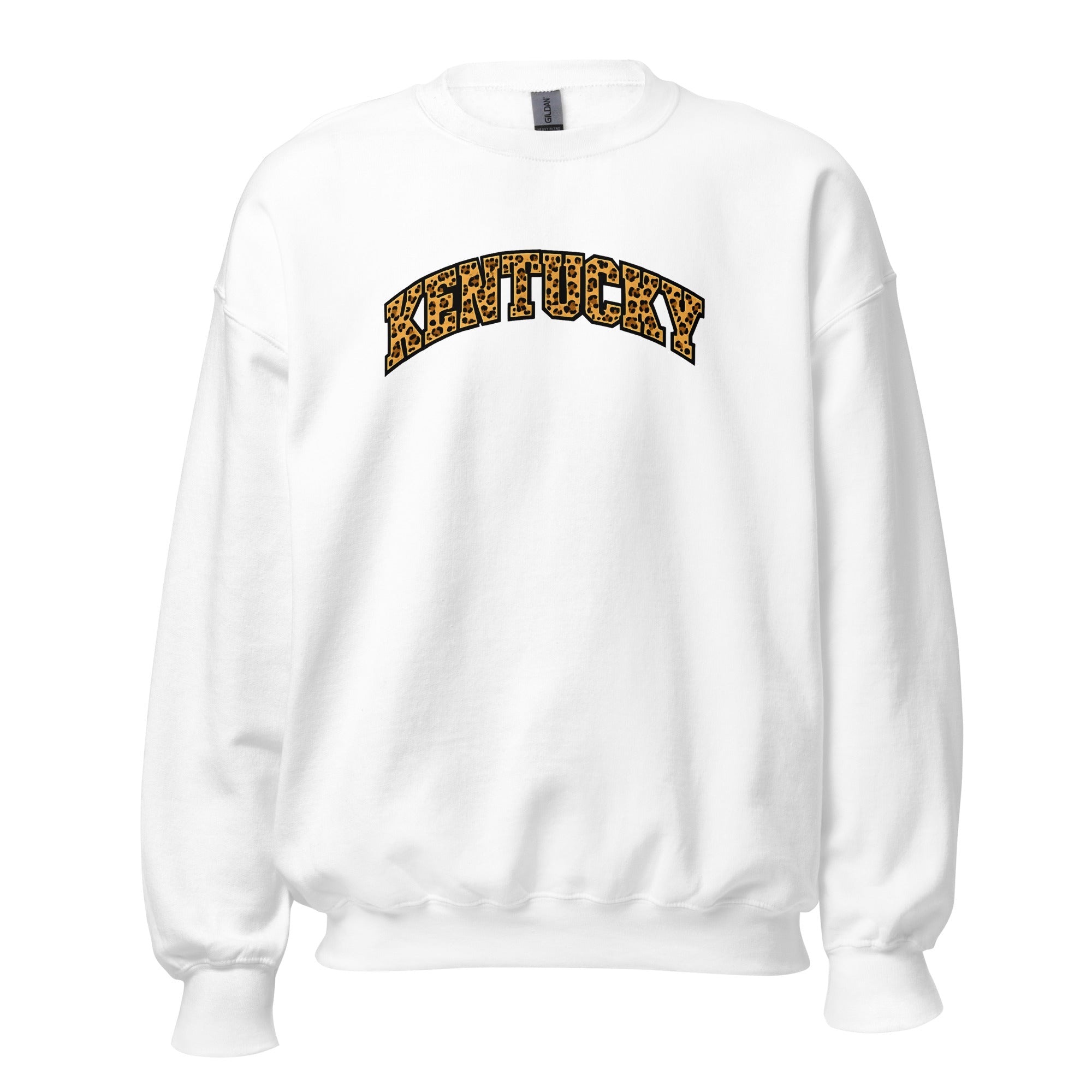 Kentucky Leopard Print Sweatshirt | Bold Arched Design - Bluegrass Elite Apparel LLC