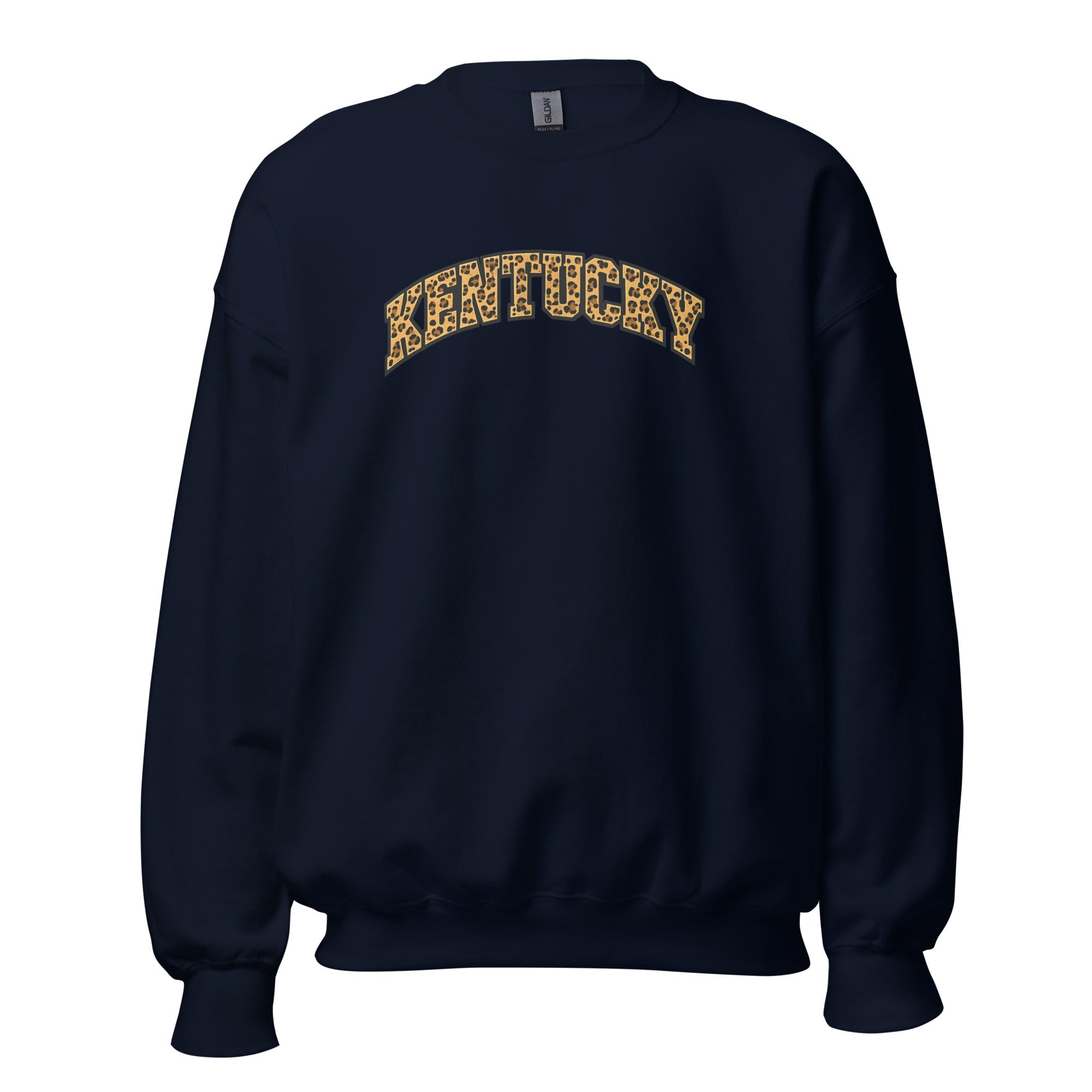 Kentucky Leopard Print Sweatshirt | Bold Arched Design - Bluegrass Elite Apparel LLC