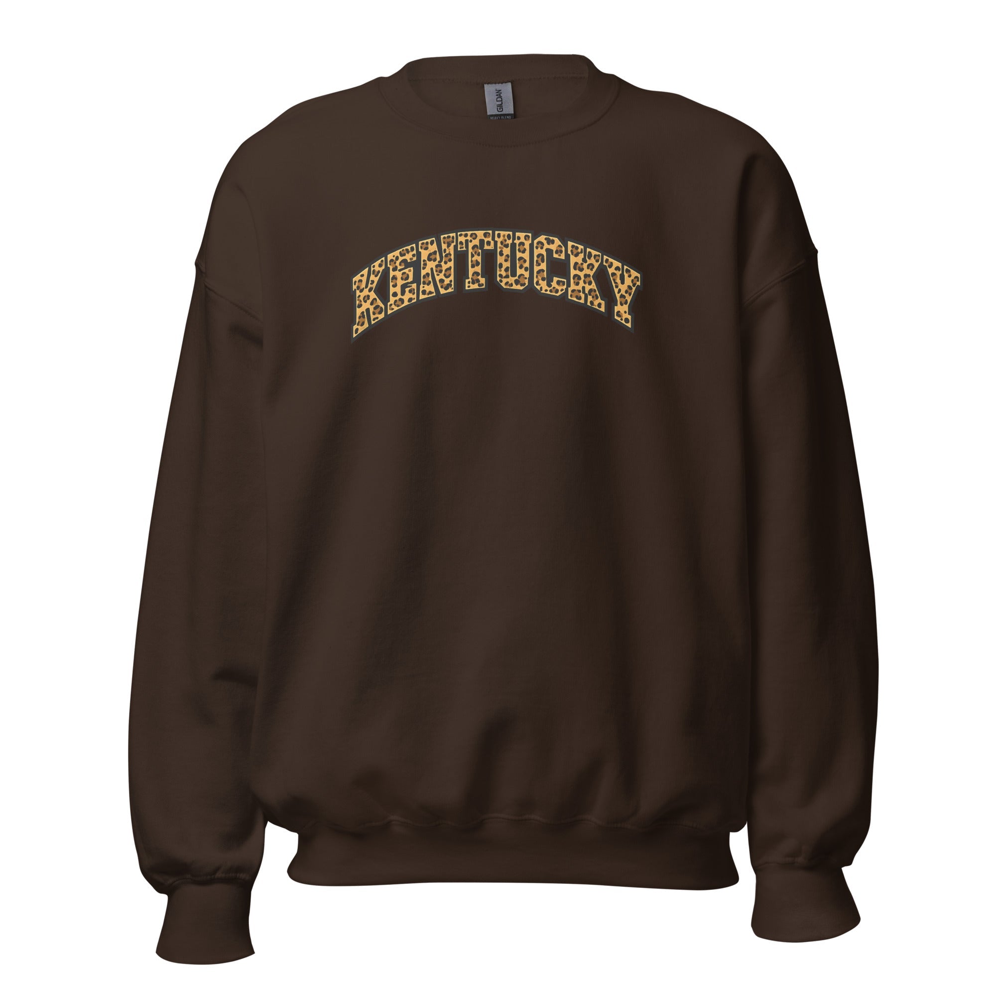 Kentucky Leopard Print Sweatshirt | Bold Arched Design - Bluegrass Elite Apparel LLC