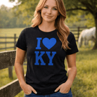 Kentucky Love Script T-Shirt | Blue Graphic Minimal Tee | Classic - Bluegrass Elite Apparel LLC