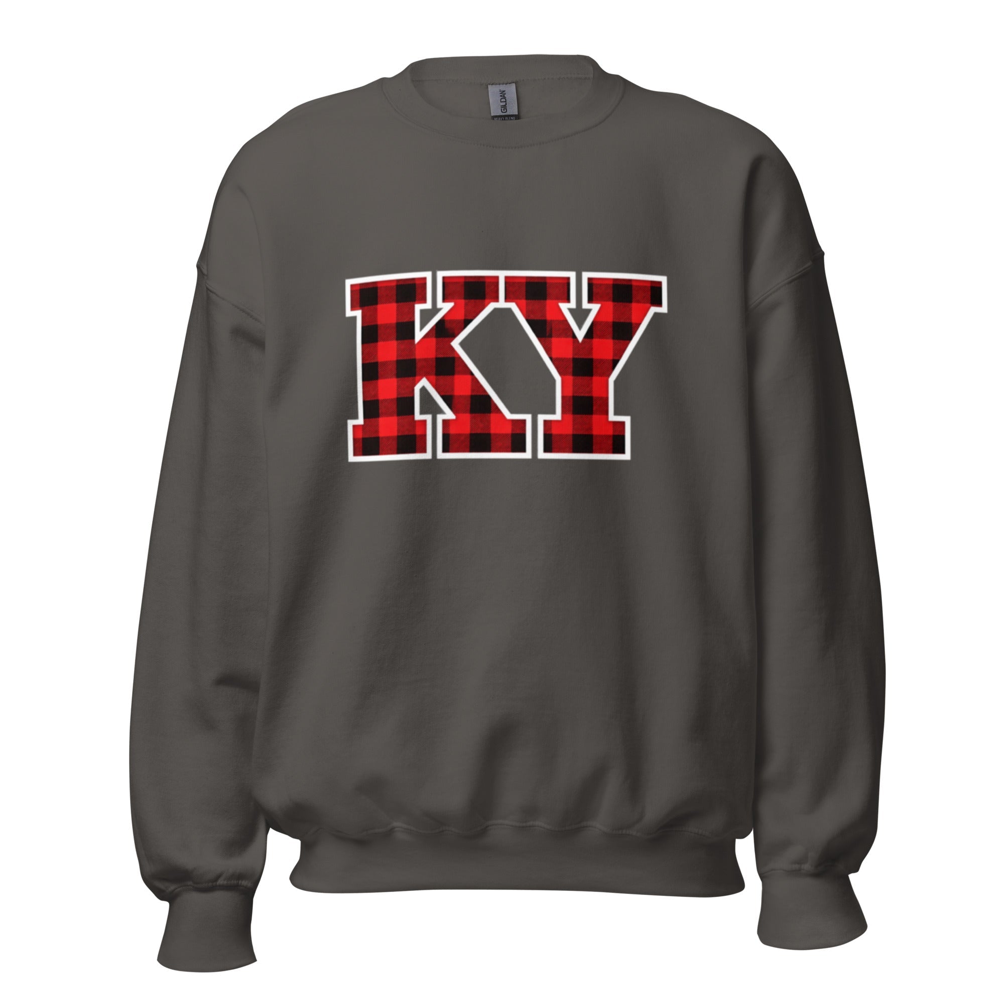 Kentucky Lumberjack Plaid Sweatshirt | Red KY Letter Design - Bluegrass Elite Apparel LLC