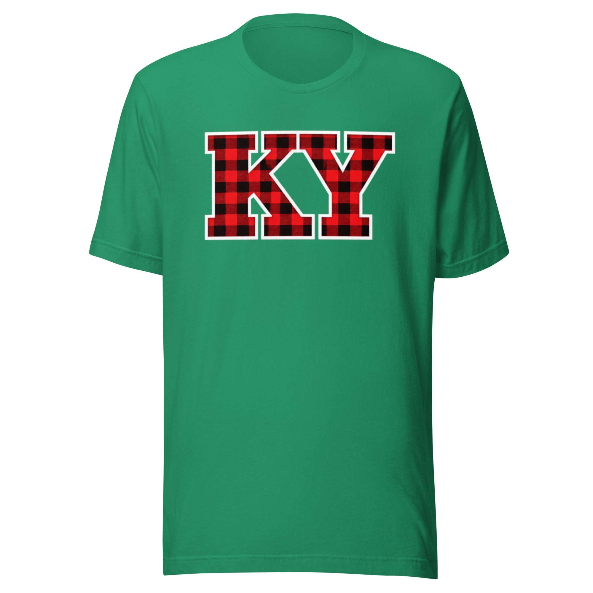 Kentucky Lumberjack Plaid T-Shirt | Red KY Design | Classic Airlume - Bluegrass Elite Apparel LLC