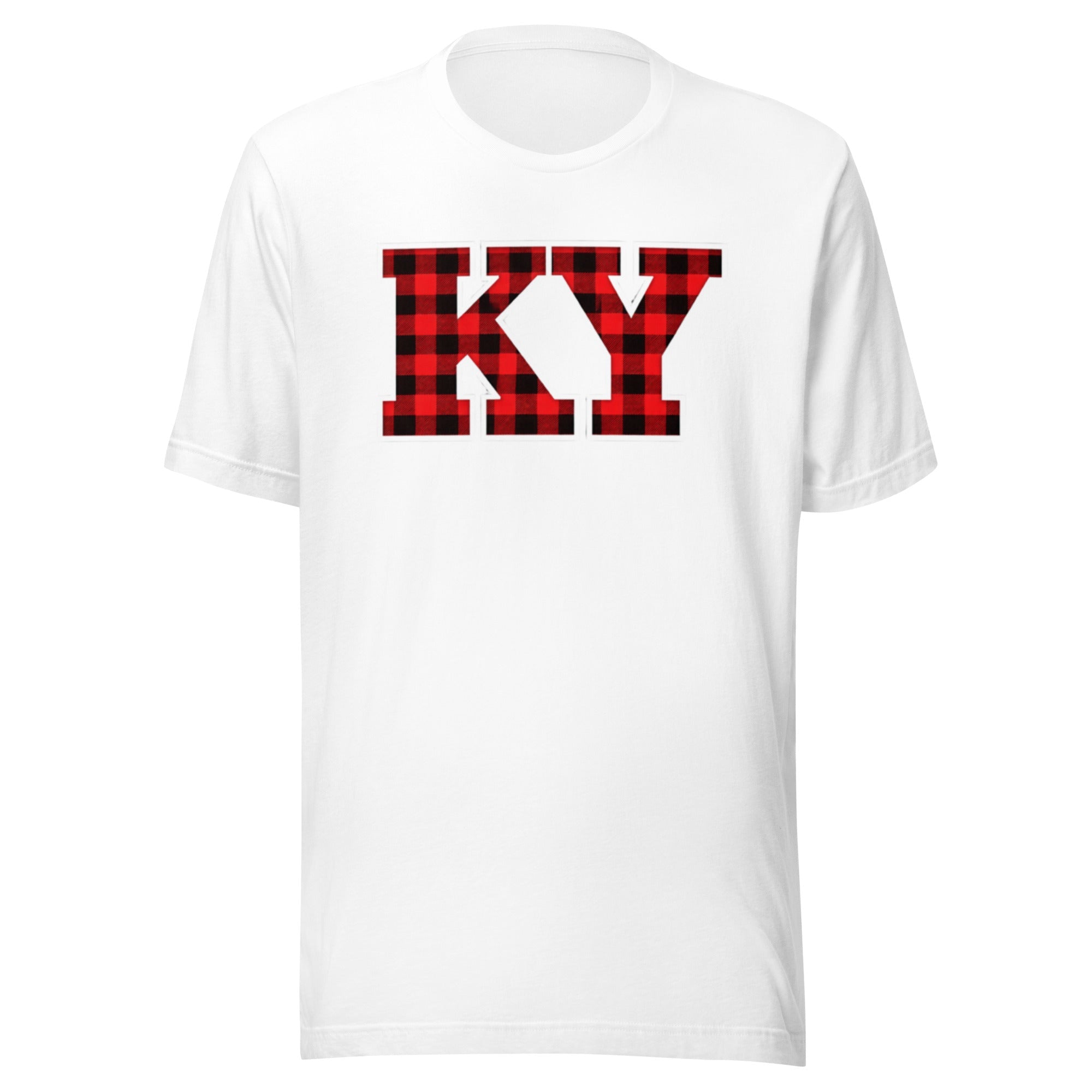 Kentucky Lumberjack Plaid T-Shirt | Red KY Design | Classic Airlume - Bluegrass Elite Apparel LLC