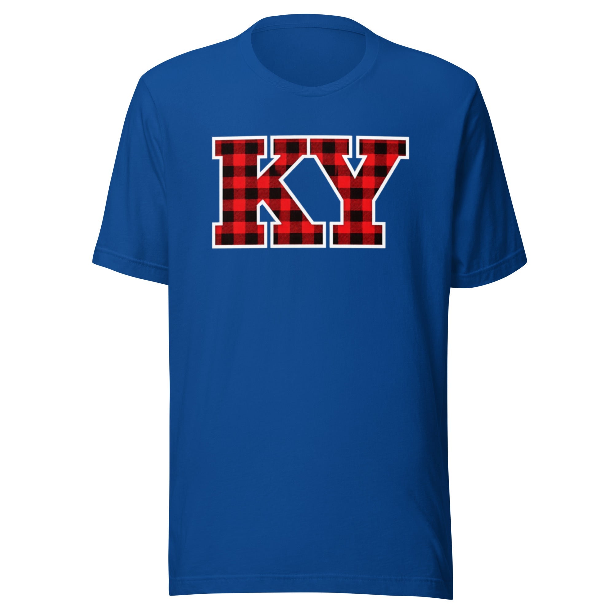 Kentucky Lumberjack Plaid T-Shirt | Red KY Design | Classic Airlume - Bluegrass Elite Apparel LLC