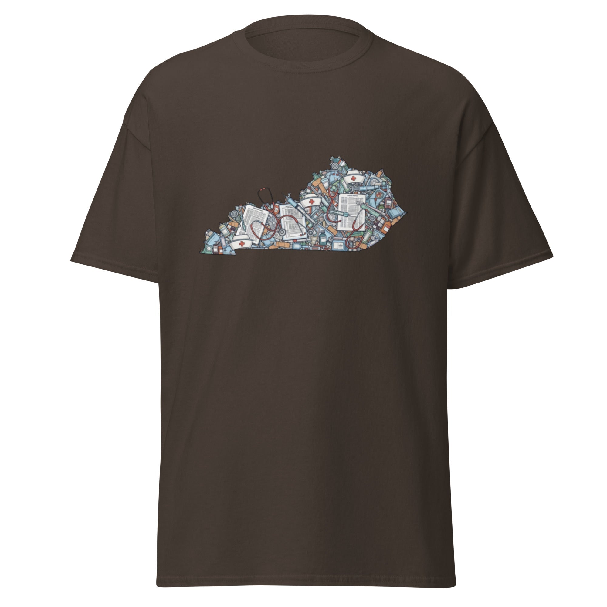 Kentucky Nurse T-Shirt | Heart Graphic Support Tee | Basic - Bluegrass Elite Apparel LLC
