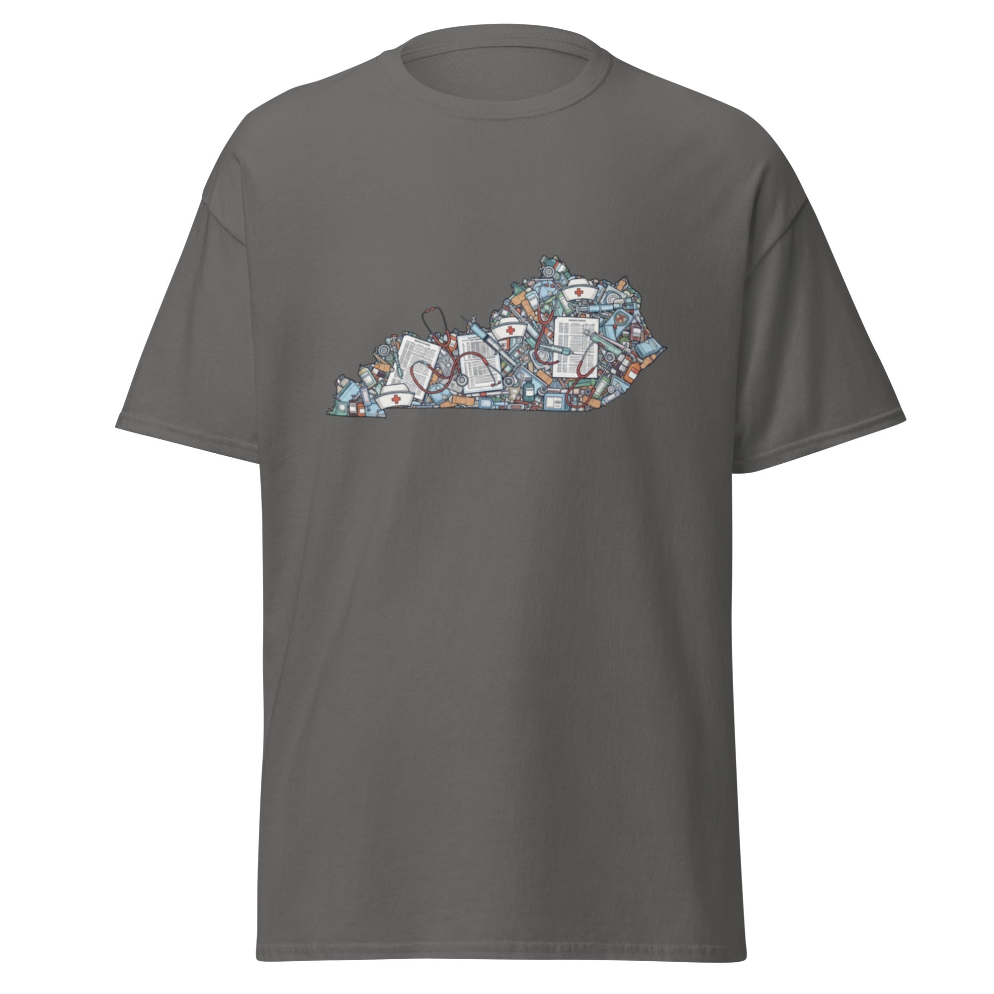 Kentucky Nurse T-Shirt | Heart Graphic Support Tee | Basic - Bluegrass Elite Apparel LLC
