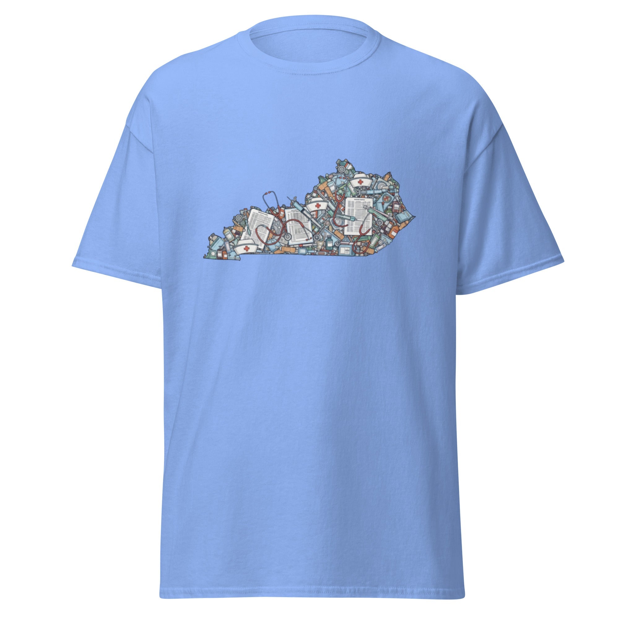 Kentucky Nurse T-Shirt | Heart Graphic Support Tee | Basic - Bluegrass Elite Apparel LLC