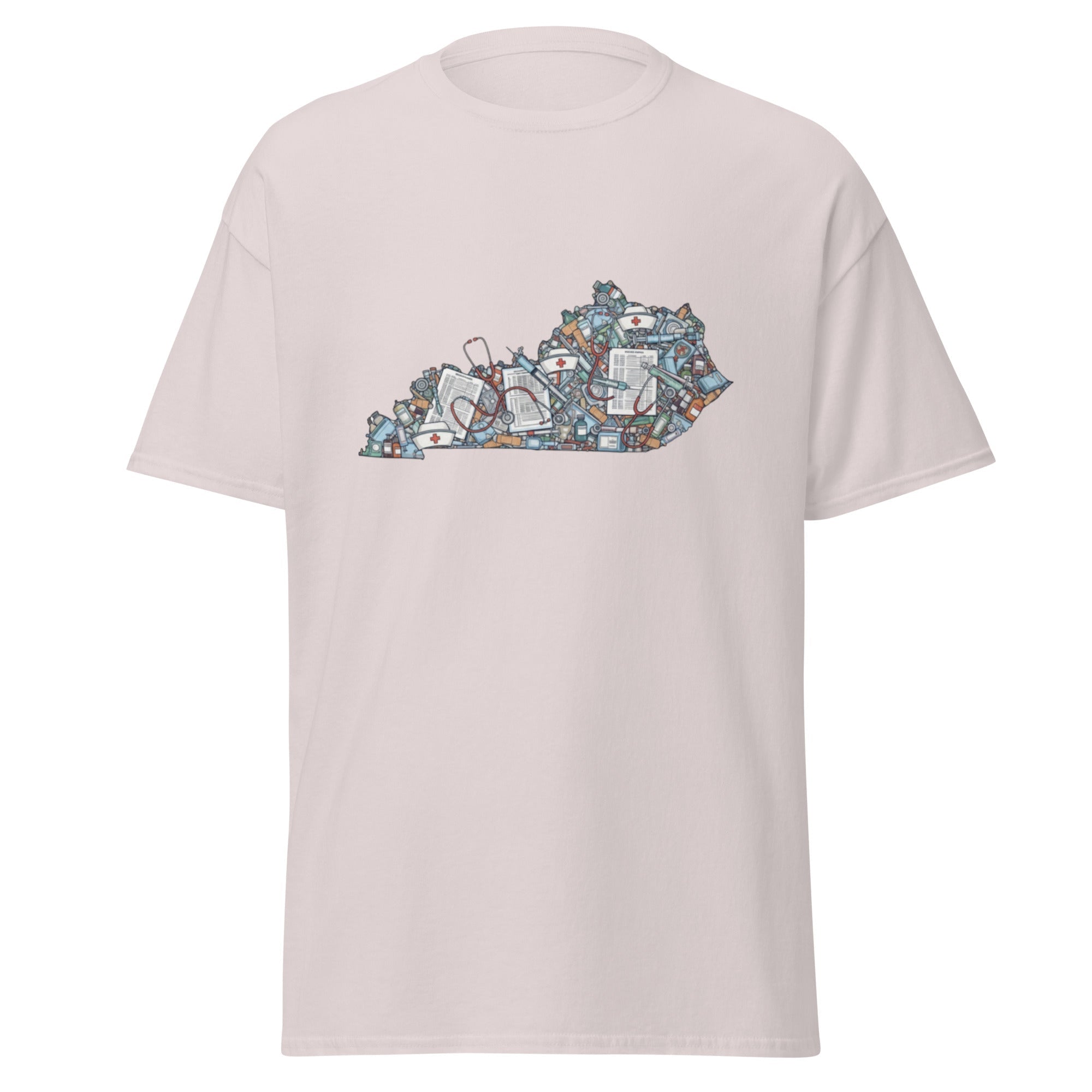 Kentucky Nurse T-Shirt | Heart Graphic Support Tee | Basic - Bluegrass Elite Apparel LLC