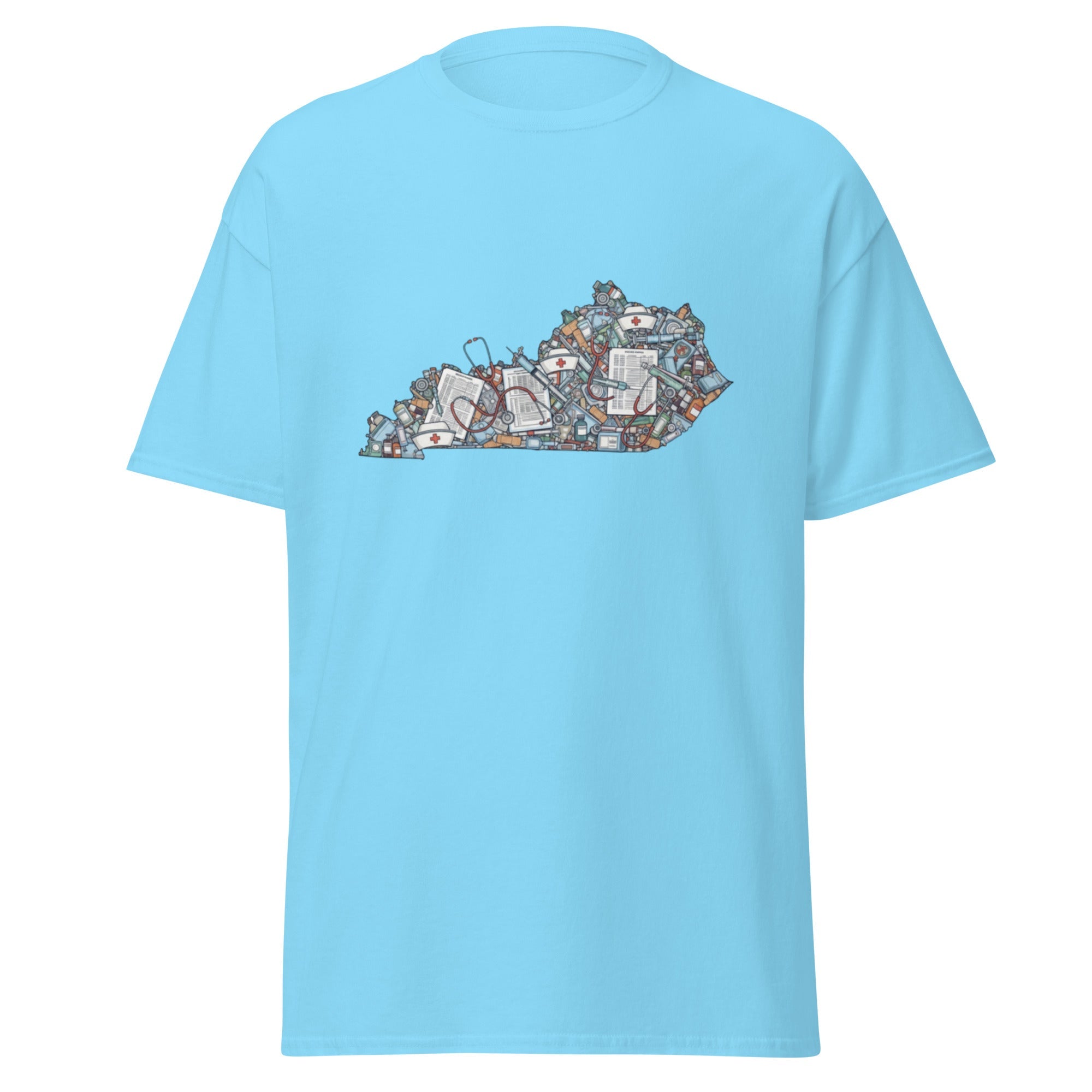 Kentucky Nurse T-Shirt | Heart Graphic Support Tee | Basic - Bluegrass Elite Apparel LLC
