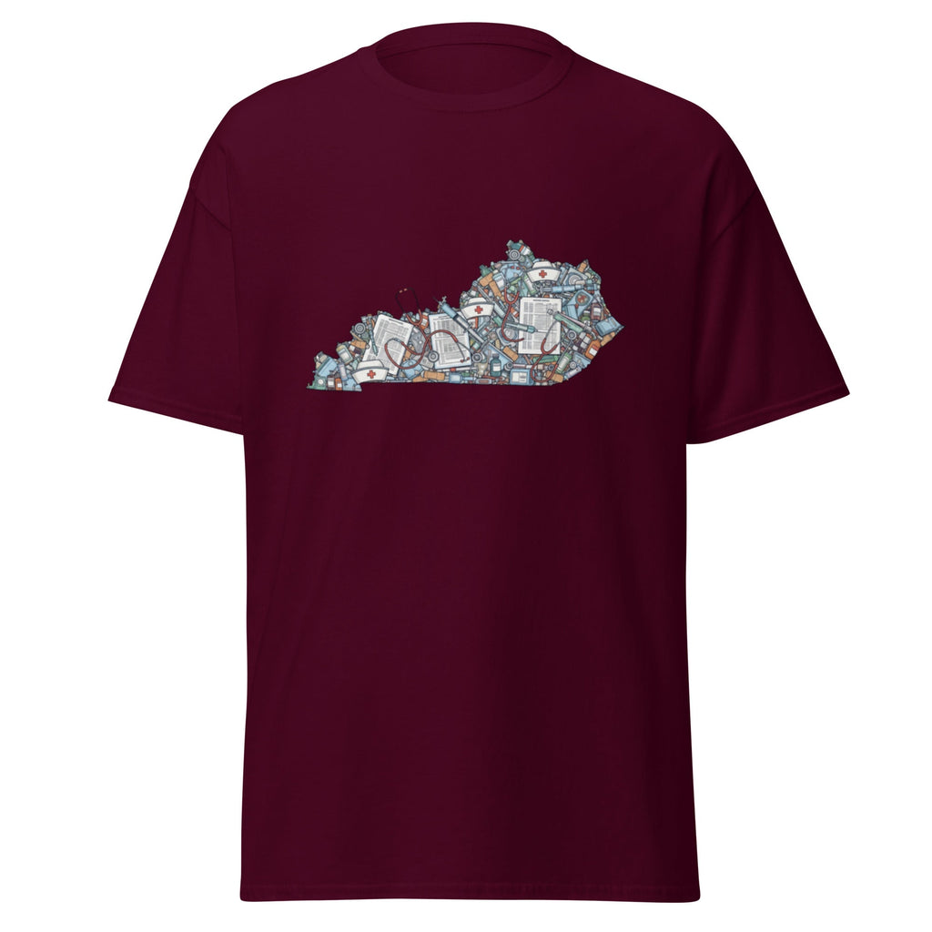 Kentucky Nurse T-Shirt | Heart Graphic Support Tee | Basic - Bluegrass Elite Apparel LLC