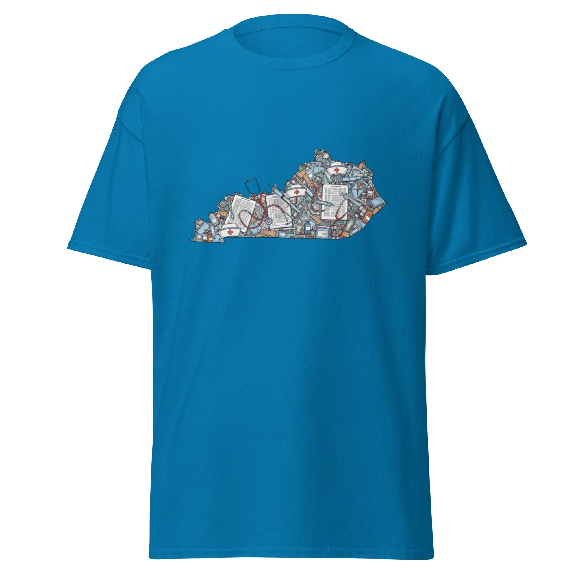 Kentucky Nurse T-Shirt | Heart Graphic Support Tee | Basic - Bluegrass Elite Apparel LLC