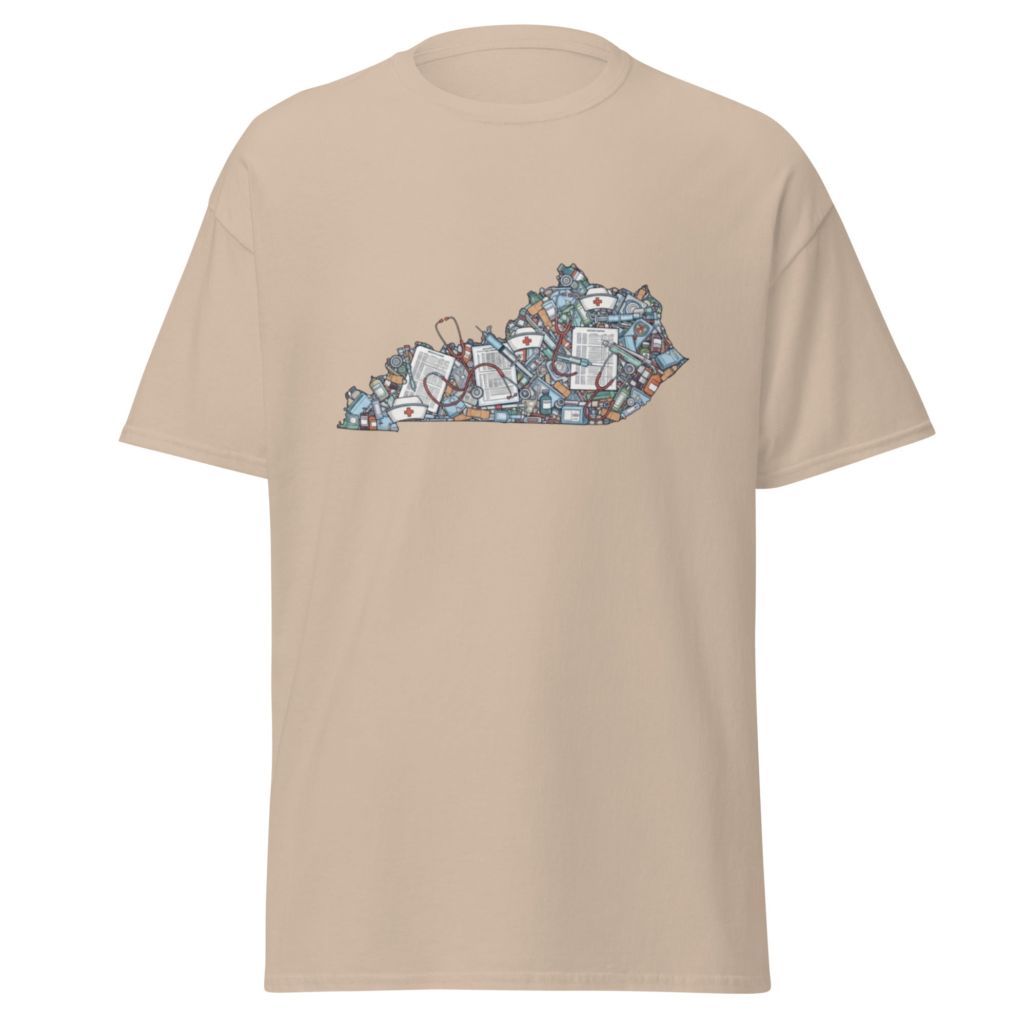Kentucky Nurse T-Shirt | Heart Graphic Support Tee | Basic - Bluegrass Elite Apparel LLC