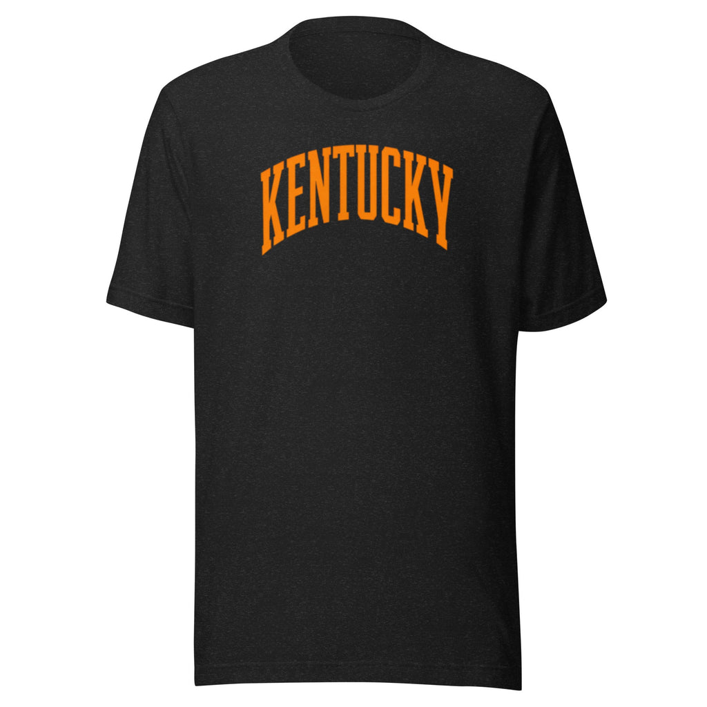 Kentucky Orange Script Athletic Tee | Collegiate Arch Design | Elite - Bluegrass Elite Apparel LLC