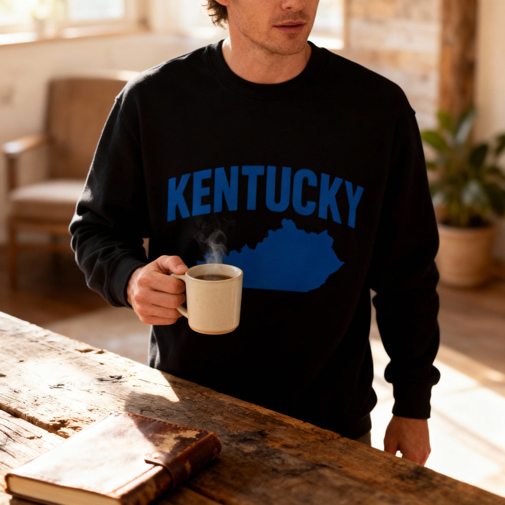 Kentucky Outline Sweatshirt – Bluegrass Classic | Premium Fleece - Bluegrass Elite Apparel LLC