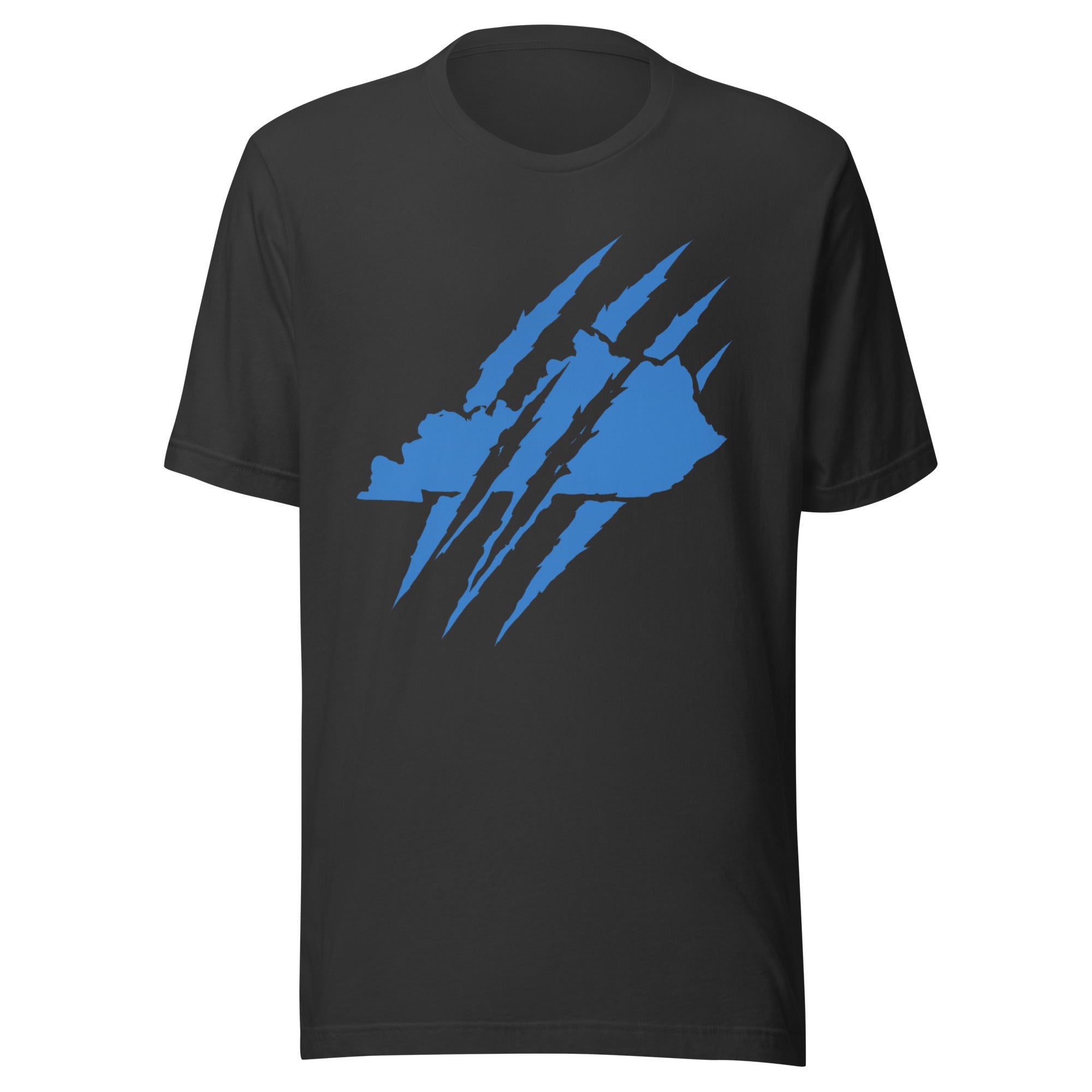 Kentucky Outline T-Shirt | Claw Marks Graphic Design Blue | Classic - Bluegrass Elite Apparel LLC